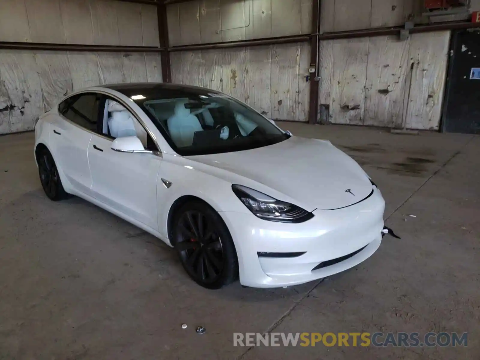 1 Photograph of a damaged car 5YJ3E1EC1LF642143 TESLA MODEL 3 2020