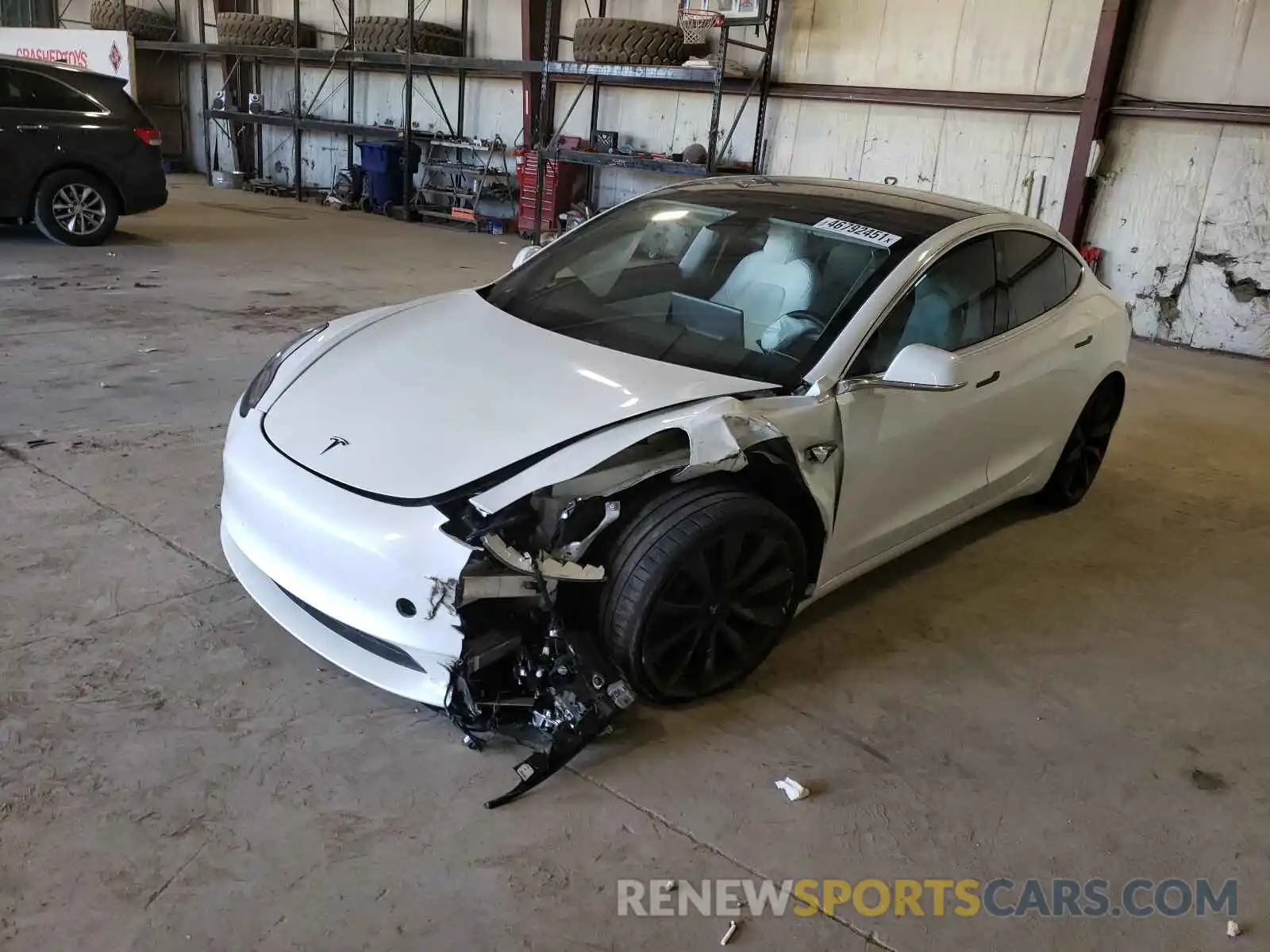 2 Photograph of a damaged car 5YJ3E1EC1LF642143 TESLA MODEL 3 2020