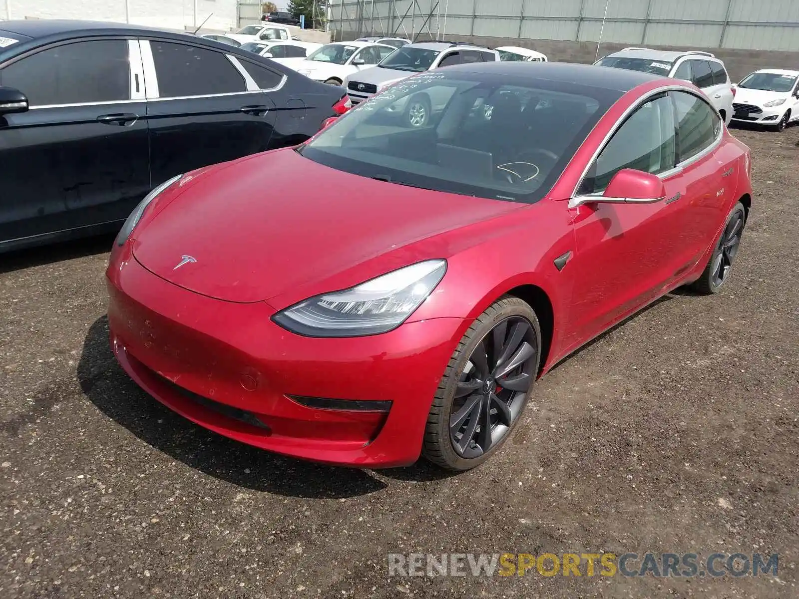 2 Photograph of a damaged car 5YJ3E1EC1LF669293 TESLA MODEL 3 2020