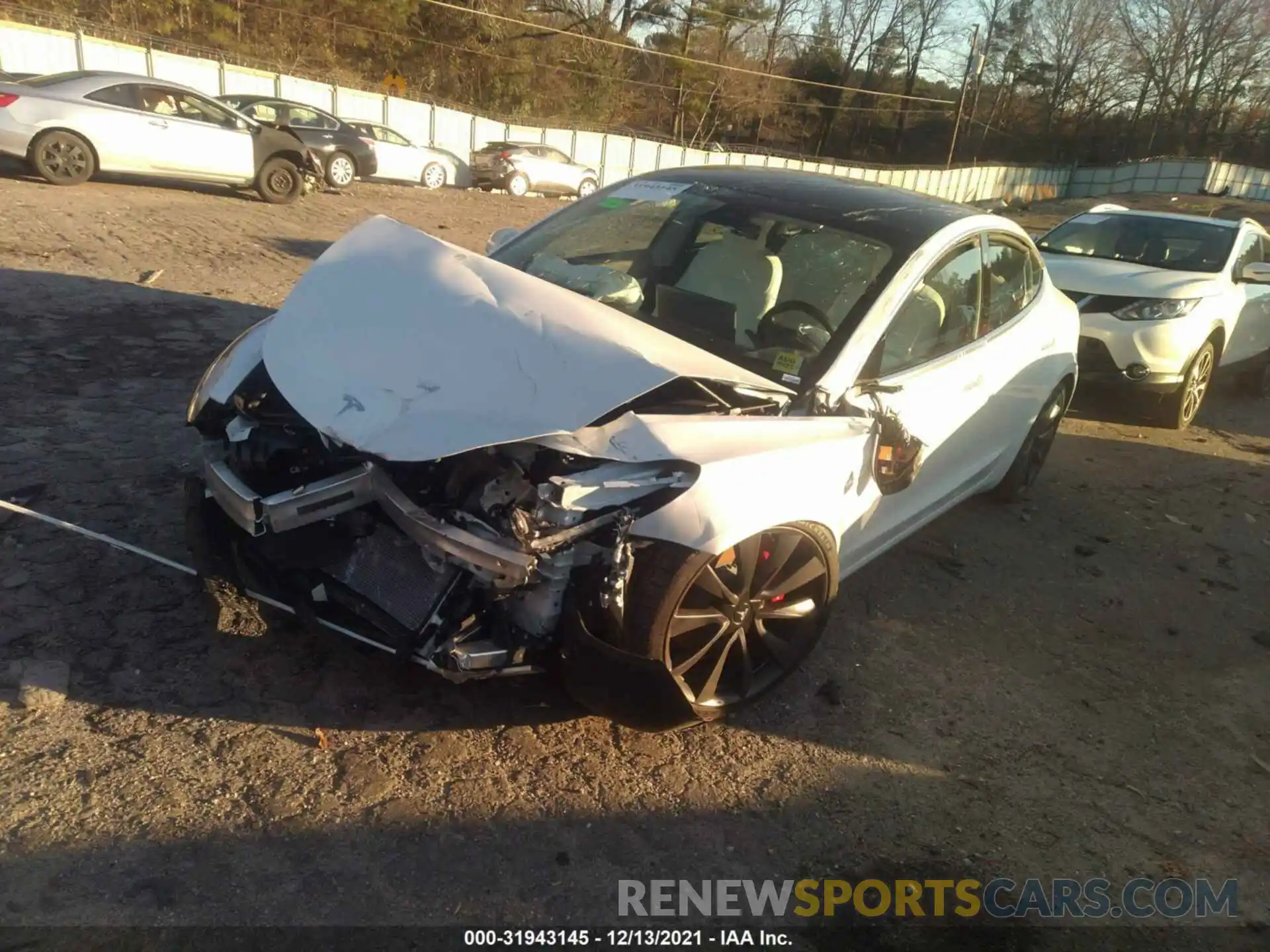 2 Photograph of a damaged car 5YJ3E1EC1LF736412 TESLA MODEL 3 2020