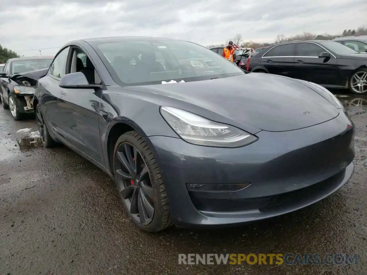 1 Photograph of a damaged car 5YJ3E1EC1LF791684 TESLA MODEL 3 2020