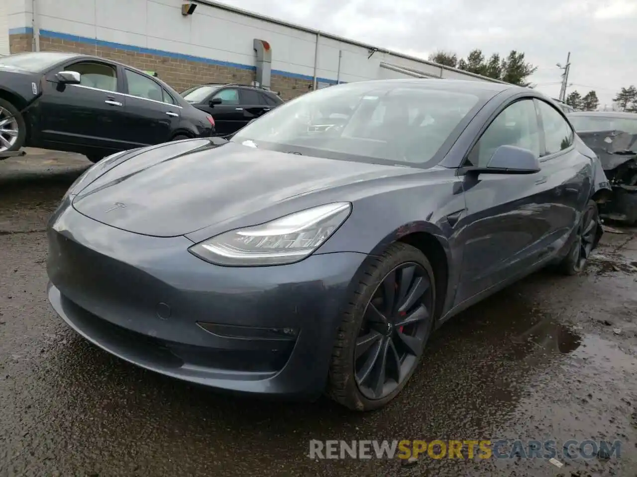 2 Photograph of a damaged car 5YJ3E1EC1LF791684 TESLA MODEL 3 2020