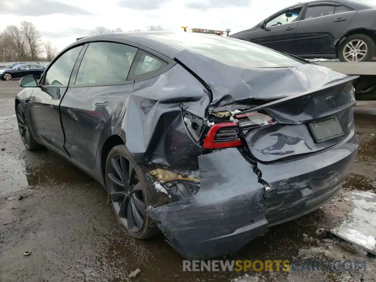 3 Photograph of a damaged car 5YJ3E1EC1LF791684 TESLA MODEL 3 2020