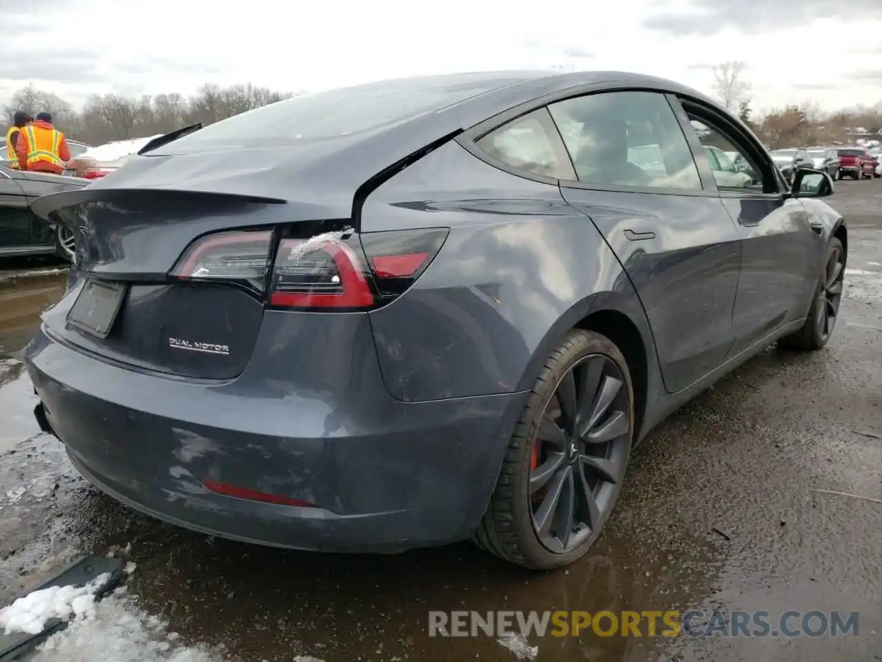 4 Photograph of a damaged car 5YJ3E1EC1LF791684 TESLA MODEL 3 2020