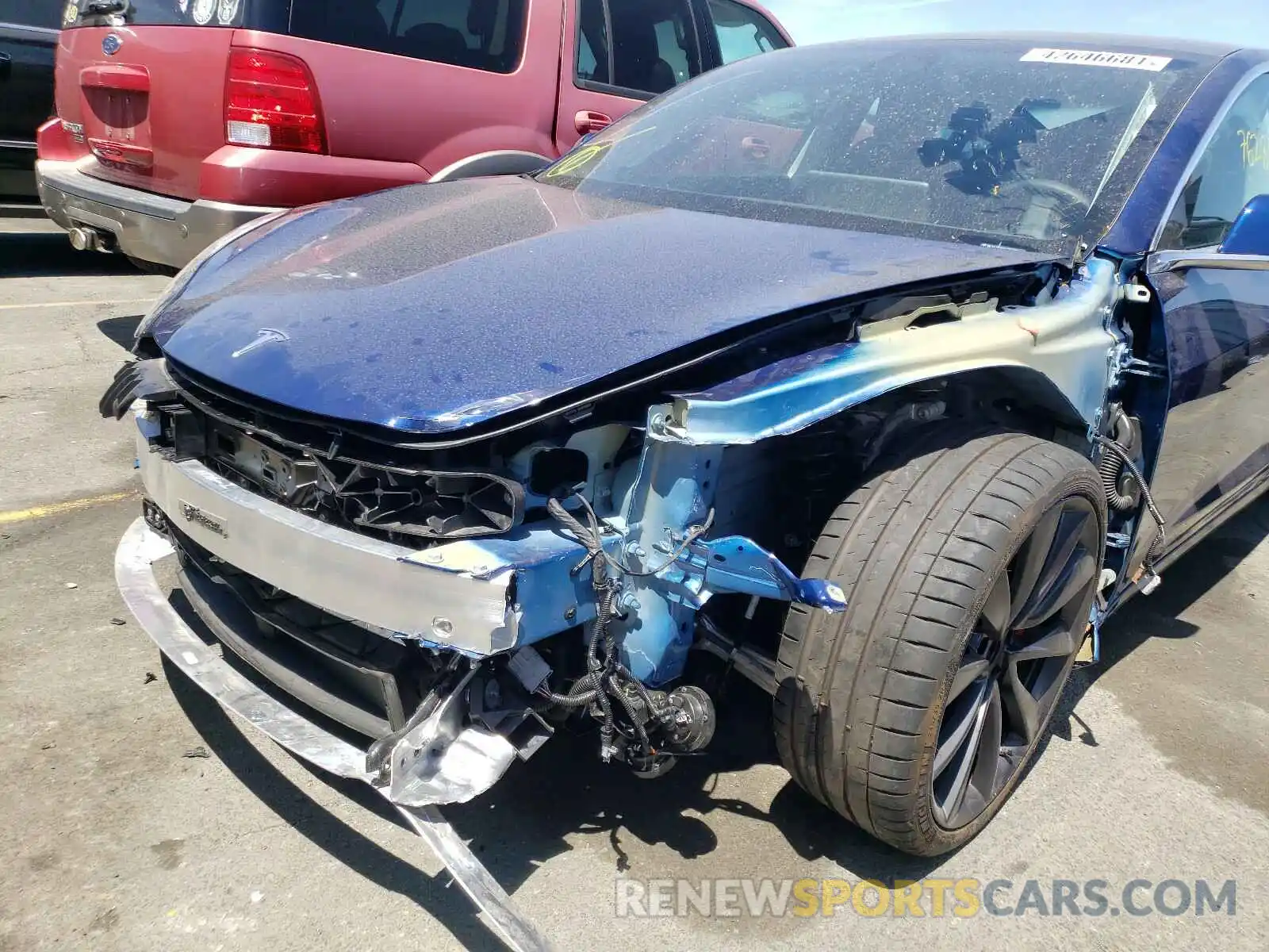 9 Photograph of a damaged car 5YJ3E1EC1LF802103 TESLA MODEL 3 2020