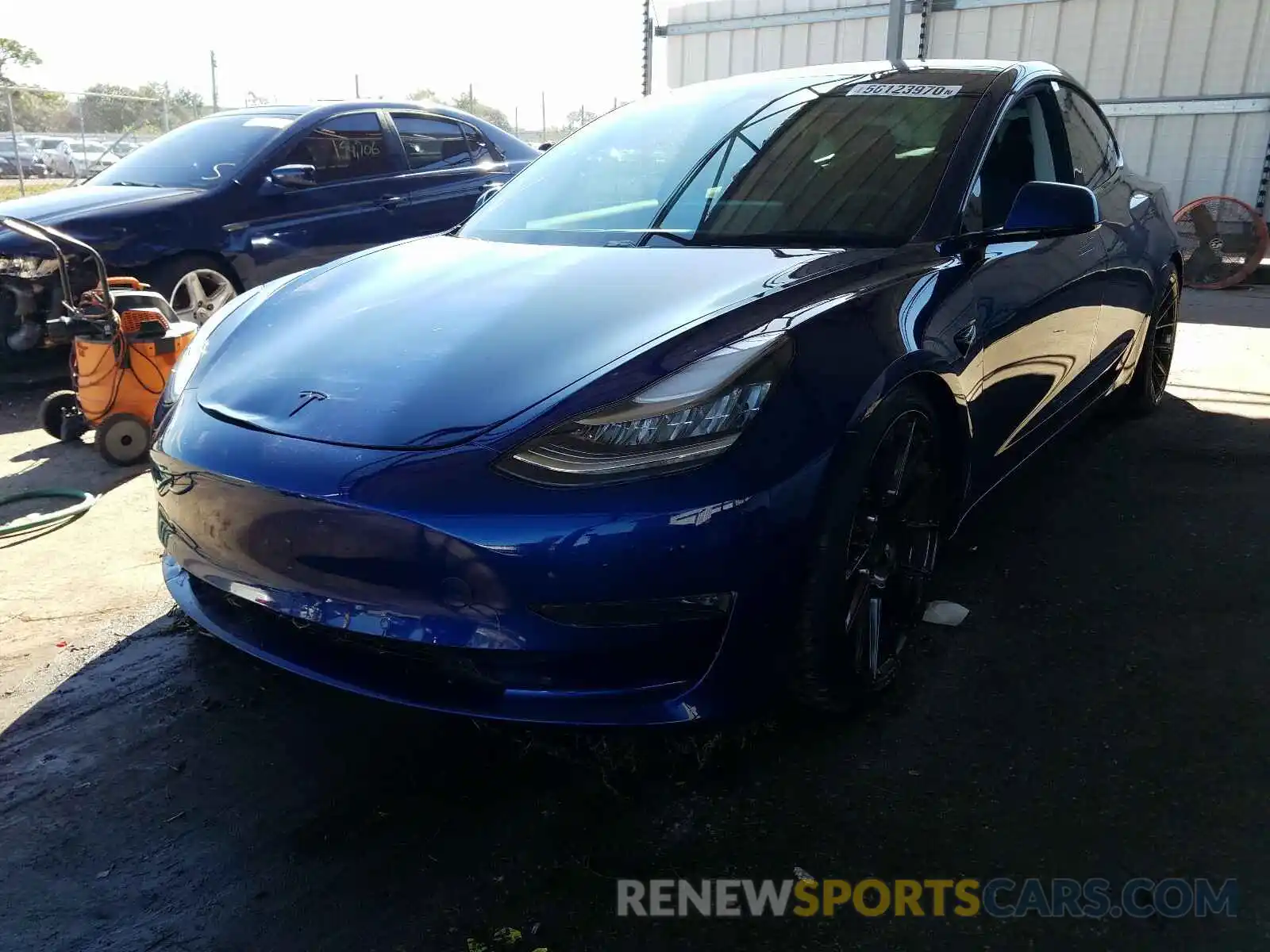 2 Photograph of a damaged car 5YJ3E1EC2LF586892 TESLA MODEL 3 2020