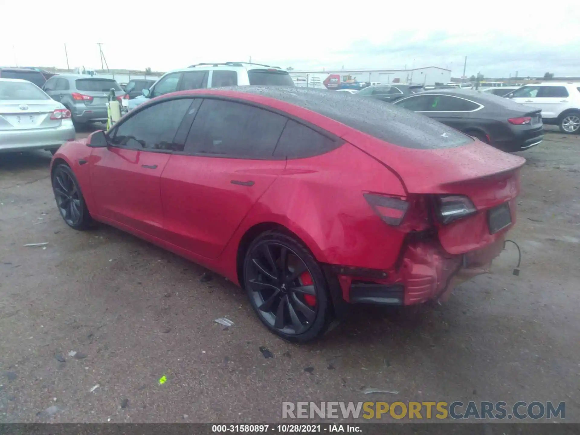 3 Photograph of a damaged car 5YJ3E1EC2LF603447 TESLA MODEL 3 2020