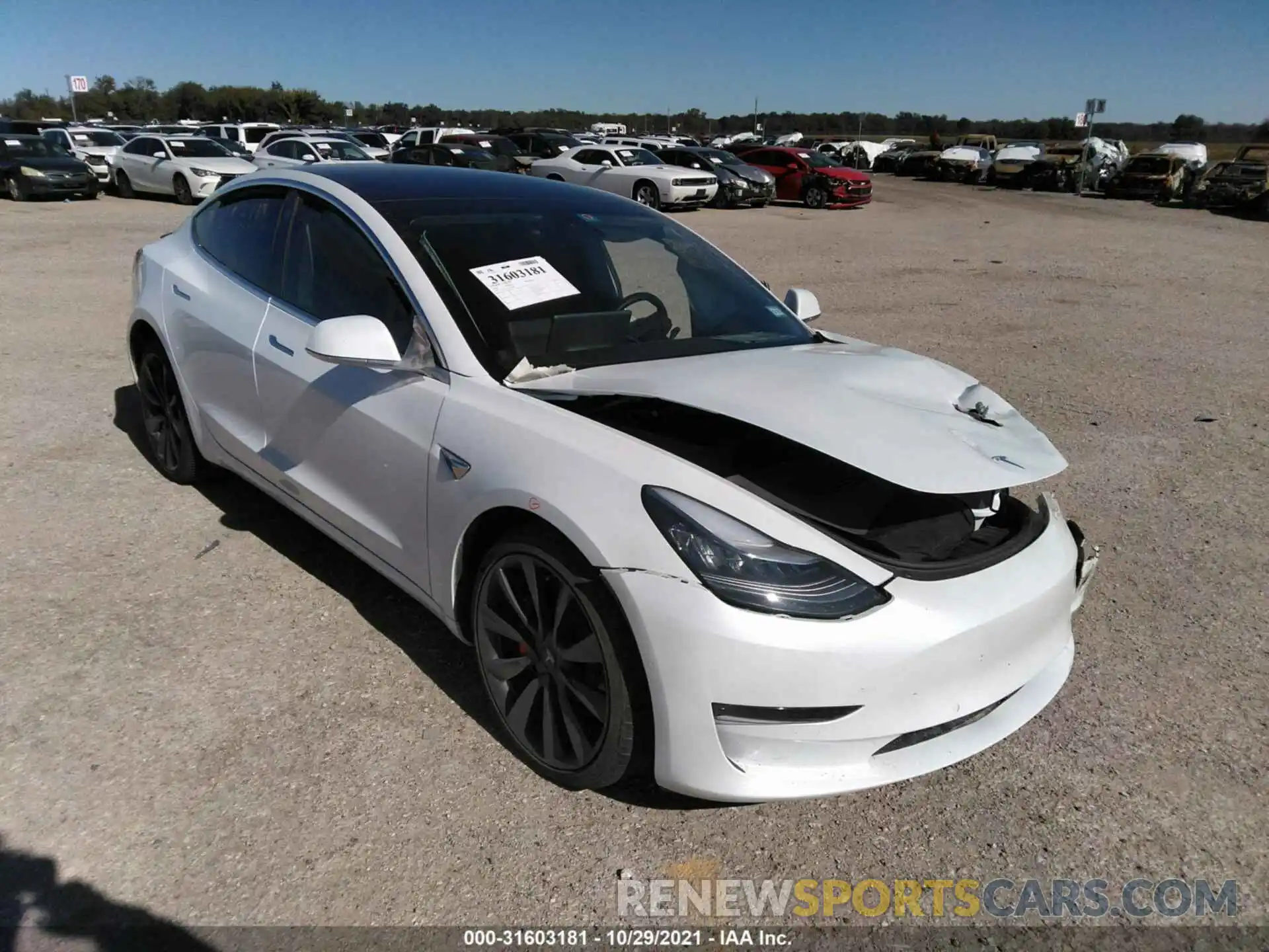 1 Photograph of a damaged car 5YJ3E1EC2LF623407 TESLA MODEL 3 2020