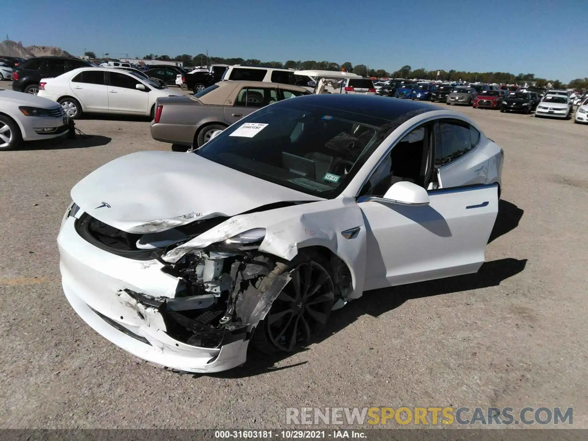 2 Photograph of a damaged car 5YJ3E1EC2LF623407 TESLA MODEL 3 2020