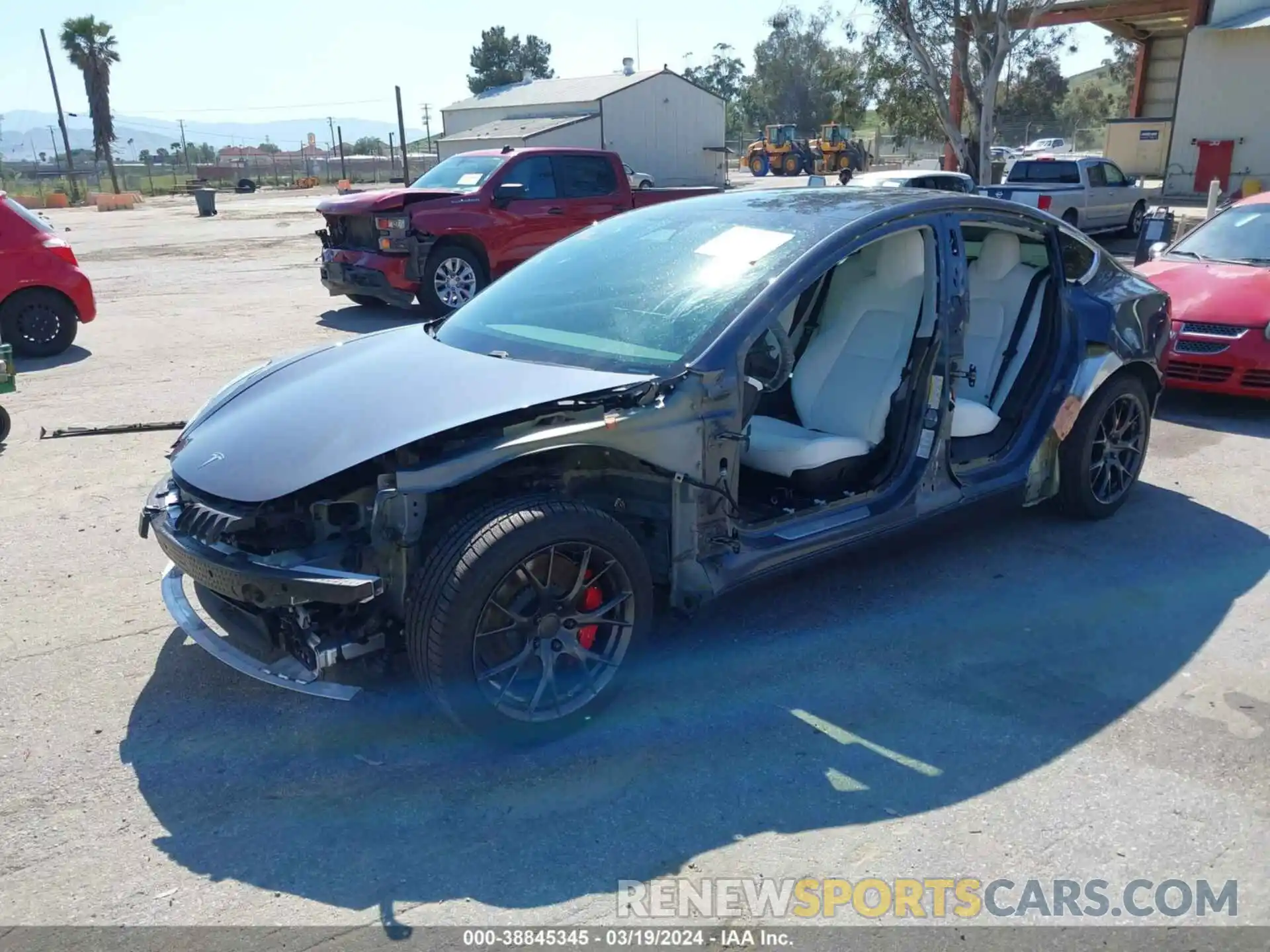 2 Photograph of a damaged car 5YJ3E1EC2LF641714 TESLA MODEL 3 2020