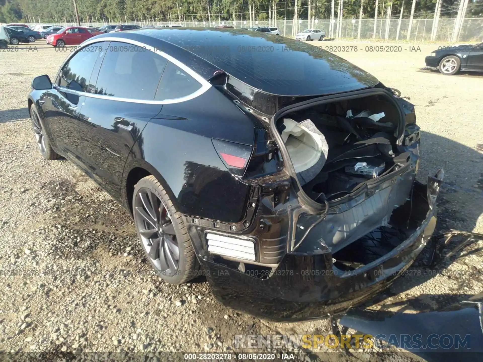 3 Photograph of a damaged car 5YJ3E1EC2LF669223 TESLA MODEL 3 2020