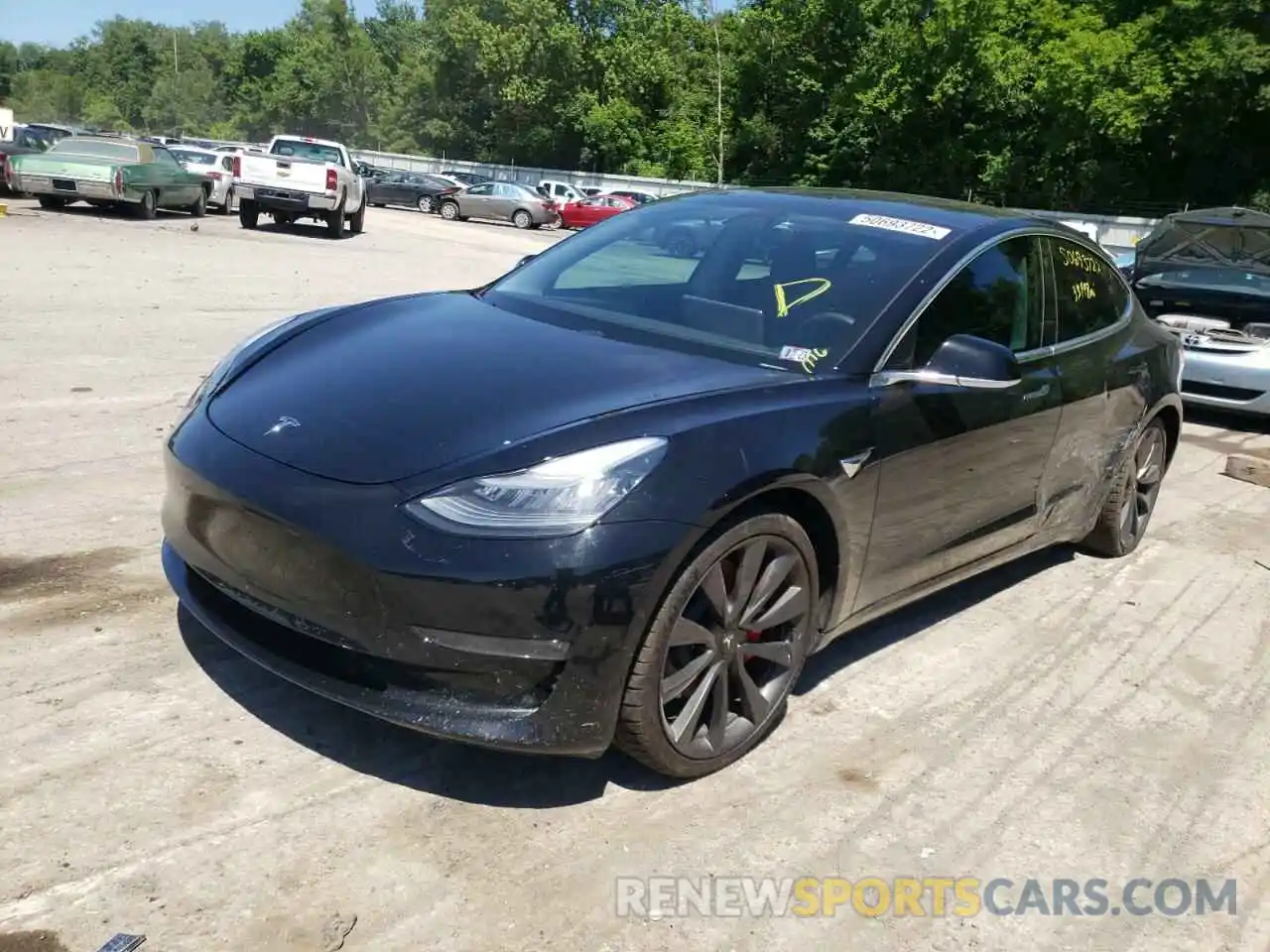 2 Photograph of a damaged car 5YJ3E1EC2LF713141 TESLA MODEL 3 2020