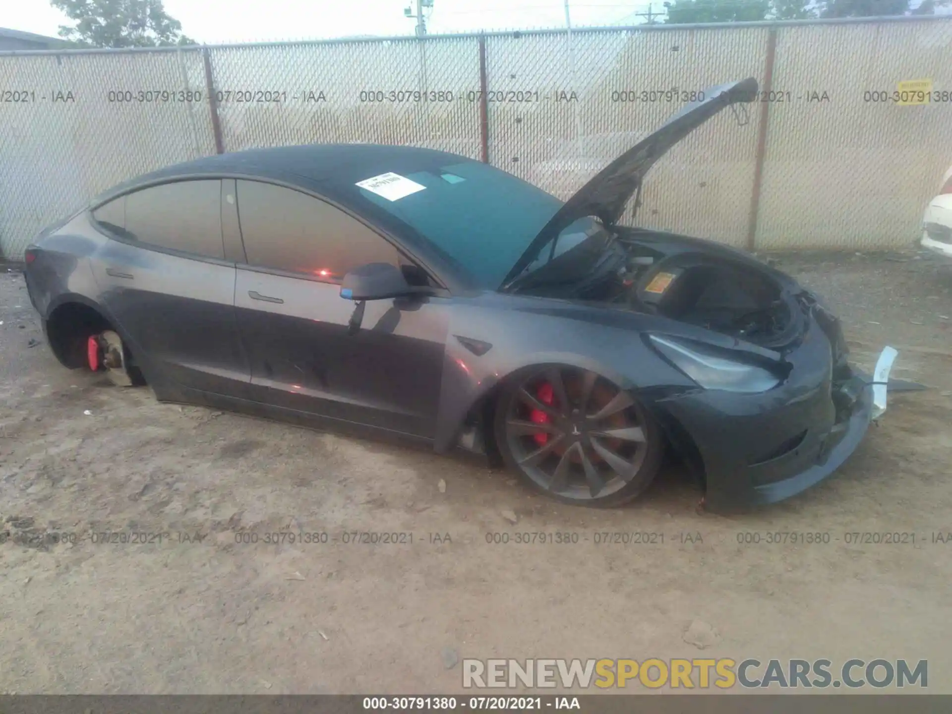 1 Photograph of a damaged car 5YJ3E1EC2LF713558 TESLA MODEL 3 2020