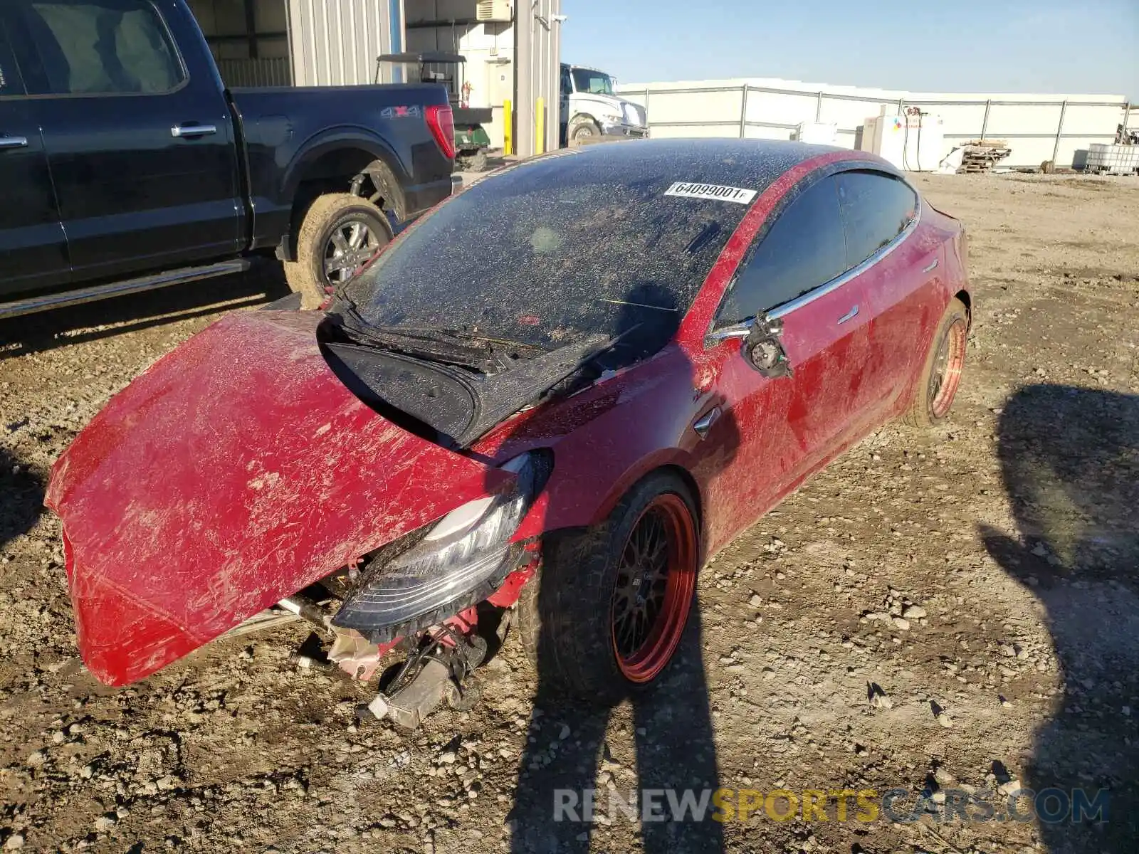 2 Photograph of a damaged car 5YJ3E1EC2LF791712 TESLA MODEL 3 2020