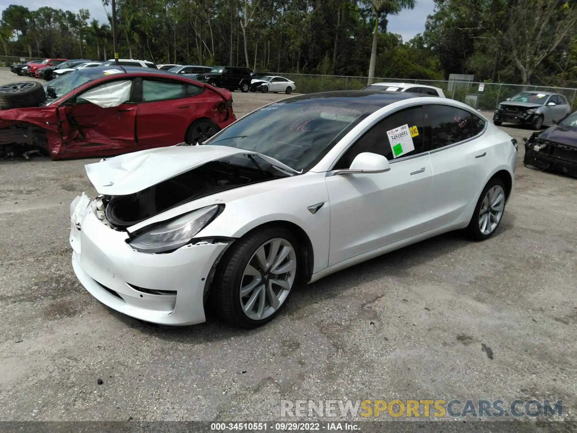 2 Photograph of a damaged car 5YJ3E1EC3LF587050 TESLA MODEL 3 2020