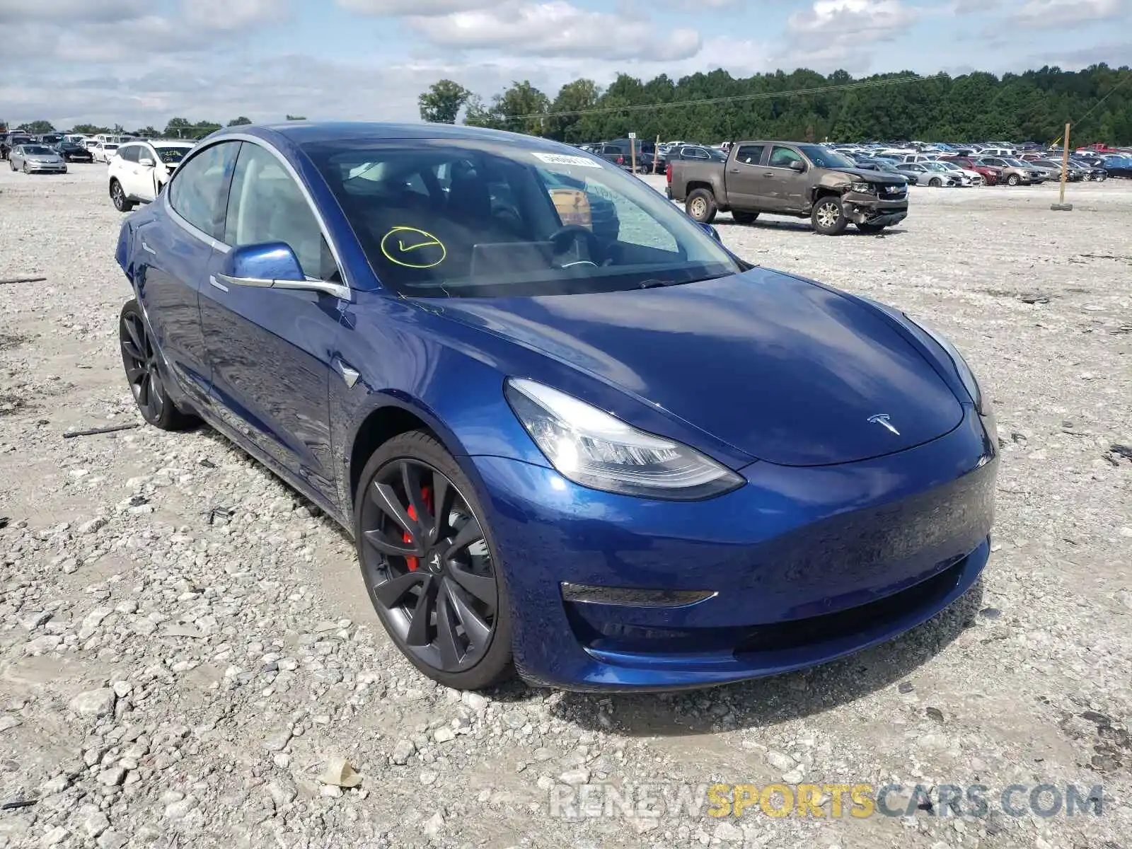 1 Photograph of a damaged car 5YJ3E1EC3LF603117 TESLA MODEL 3 2020