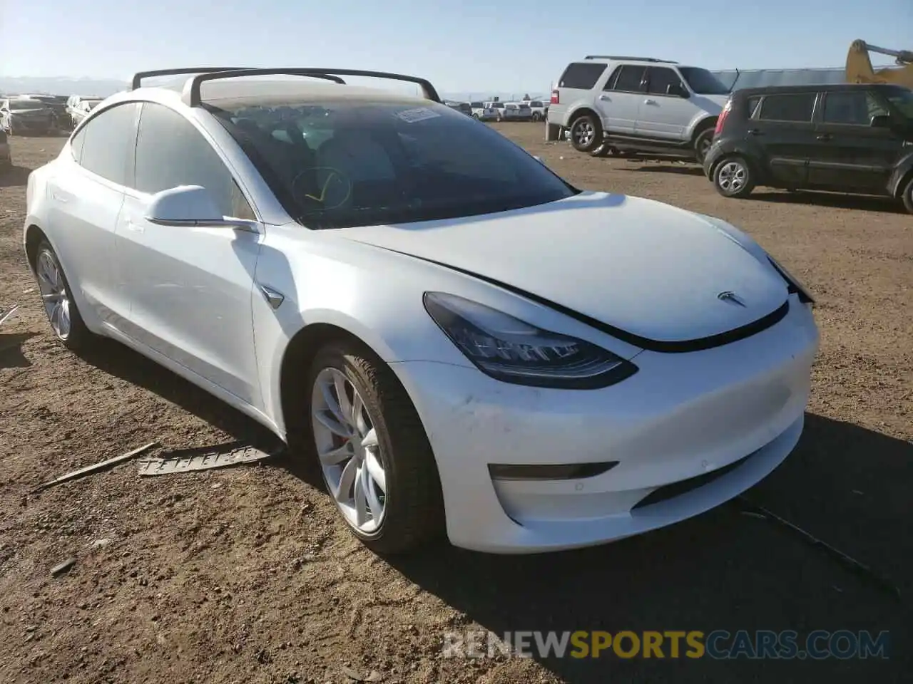 1 Photograph of a damaged car 5YJ3E1EC3LF603568 TESLA MODEL 3 2020