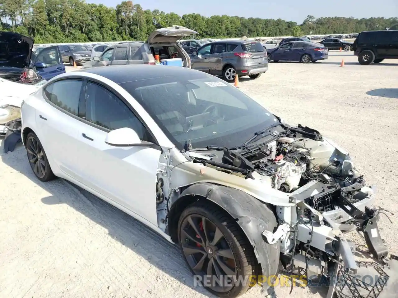 1 Photograph of a damaged car 5YJ3E1EC3LF624050 TESLA MODEL 3 2020