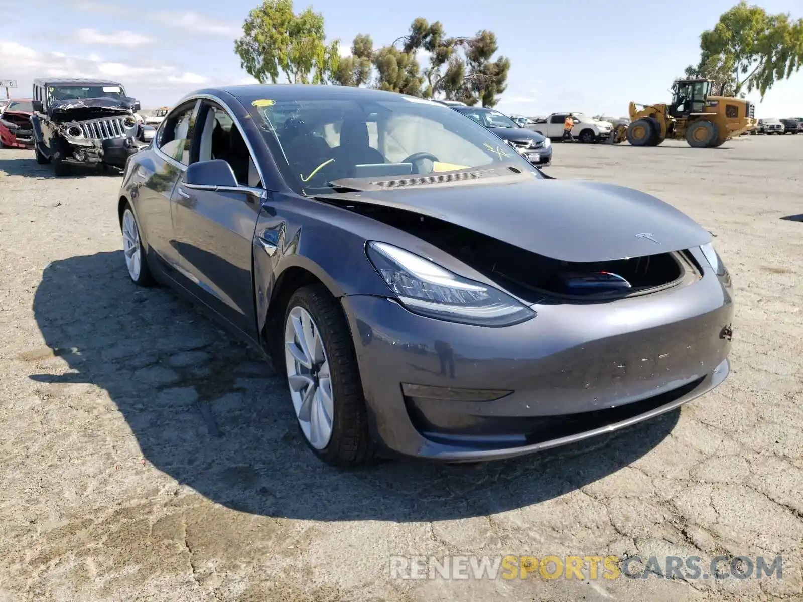 1 Photograph of a damaged car 5YJ3E1EC3LF627126 TESLA MODEL 3 2020