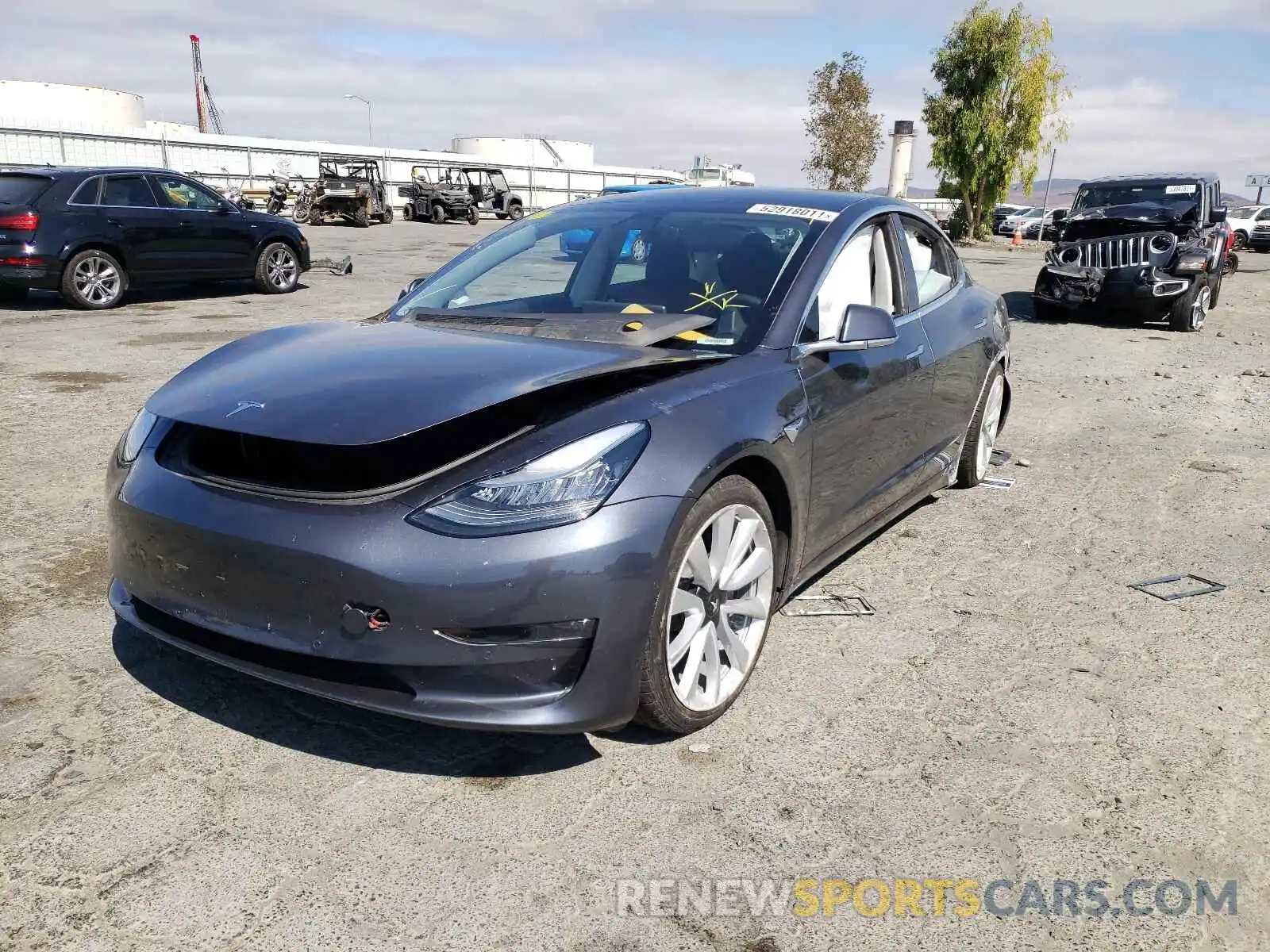 2 Photograph of a damaged car 5YJ3E1EC3LF627126 TESLA MODEL 3 2020