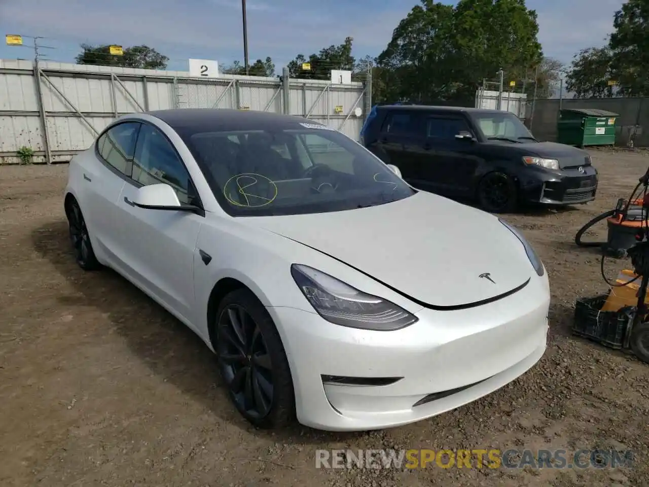 1 Photograph of a damaged car 5YJ3E1EC3LF714248 TESLA MODEL 3 2020