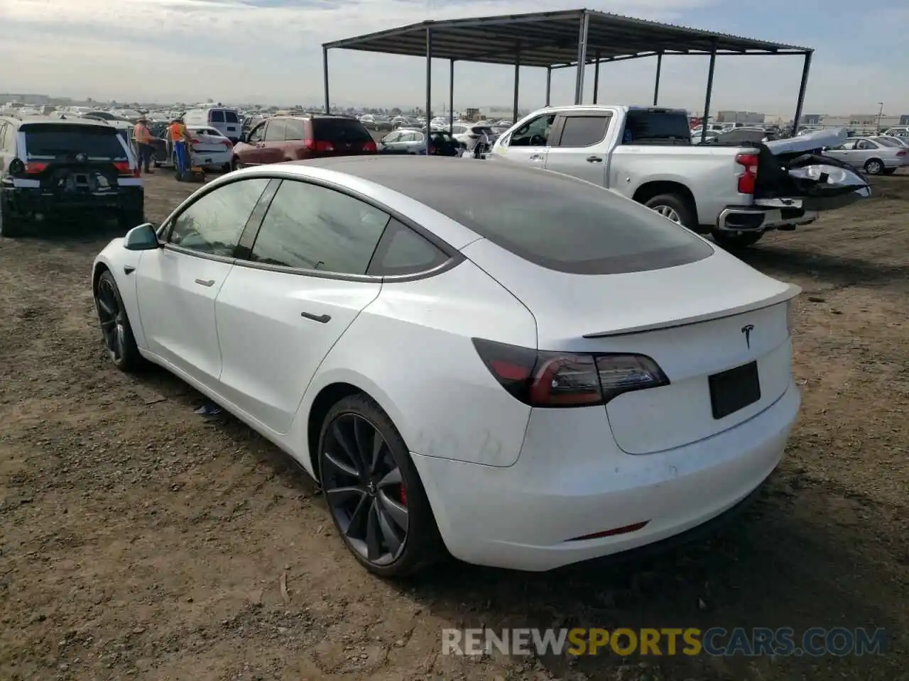 3 Photograph of a damaged car 5YJ3E1EC3LF714248 TESLA MODEL 3 2020