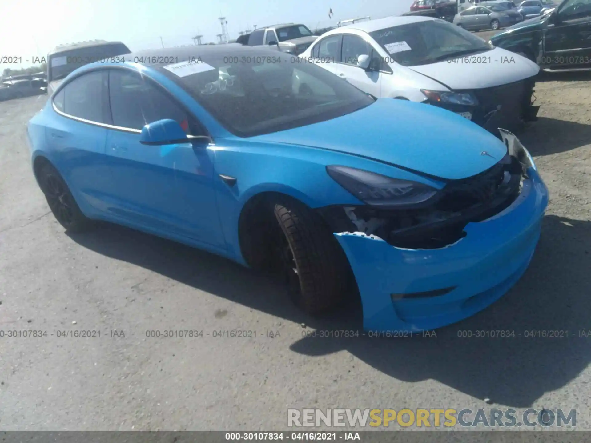 1 Photograph of a damaged car 5YJ3E1EC3LF719465 TESLA MODEL 3 2020