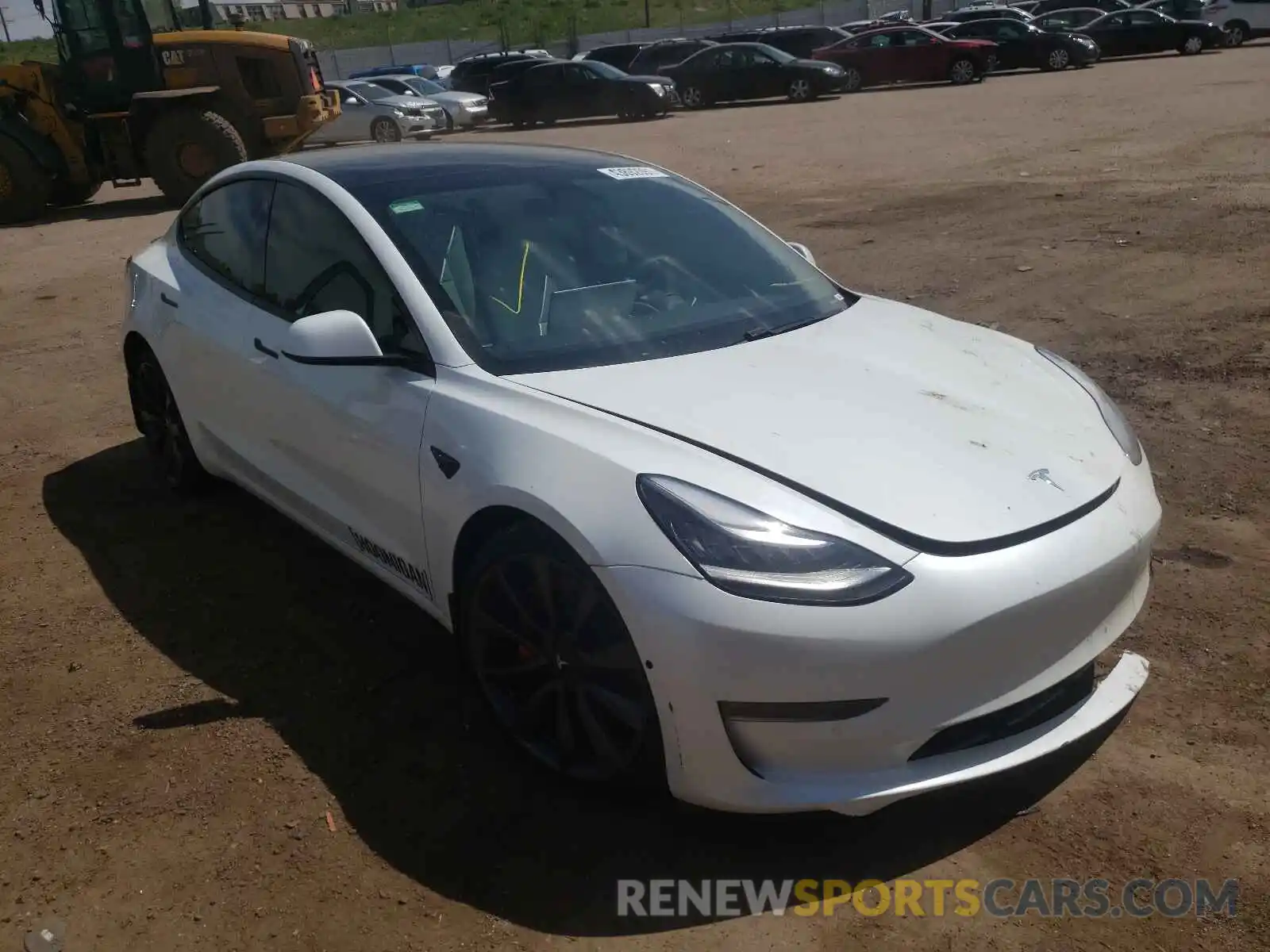 1 Photograph of a damaged car 5YJ3E1EC3LF742437 TESLA MODEL 3 2020