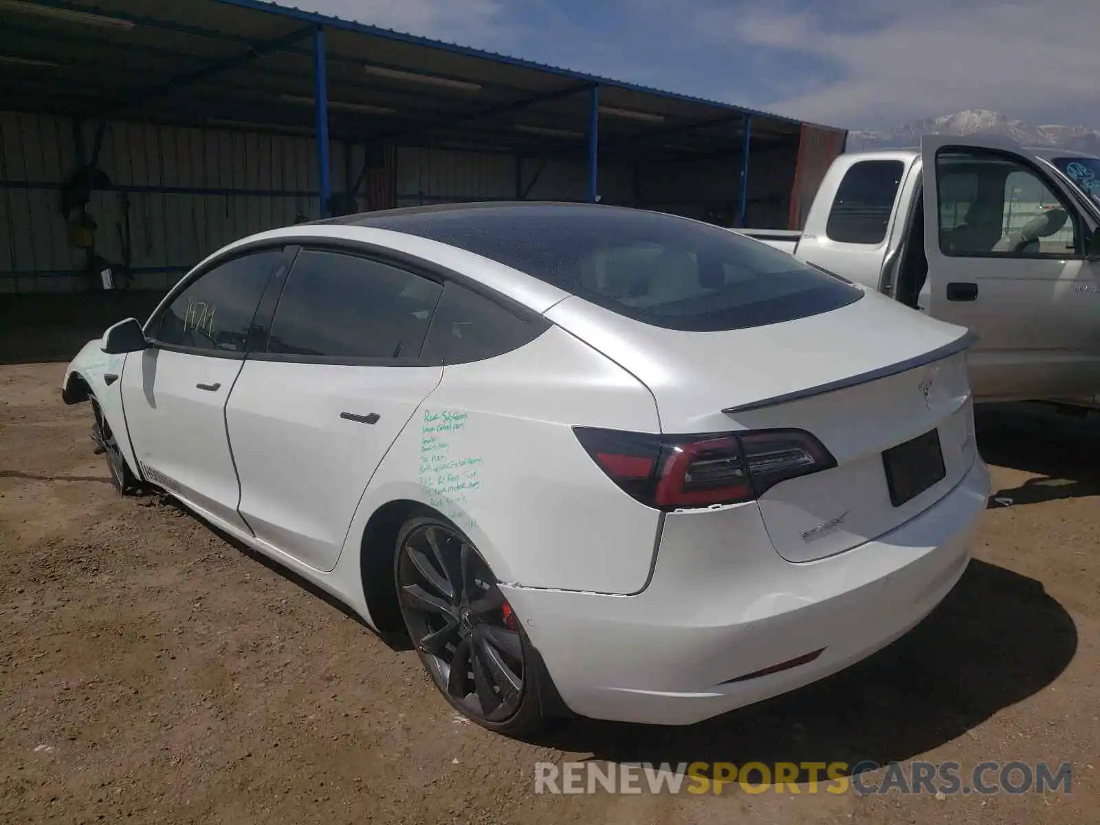 3 Photograph of a damaged car 5YJ3E1EC3LF742437 TESLA MODEL 3 2020