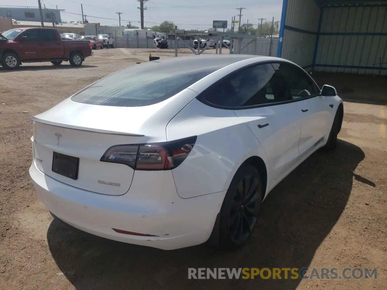 4 Photograph of a damaged car 5YJ3E1EC3LF742437 TESLA MODEL 3 2020