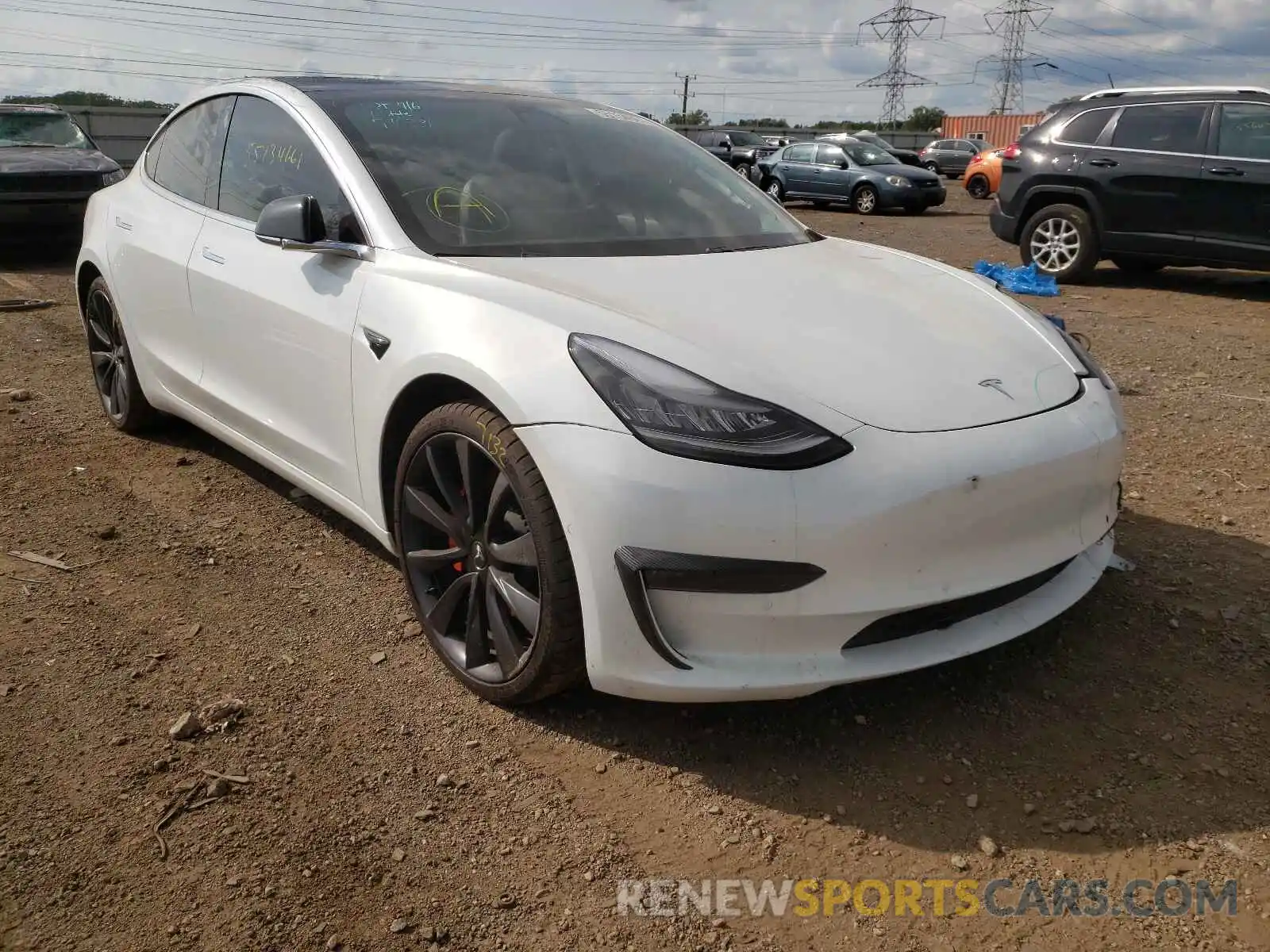 1 Photograph of a damaged car 5YJ3E1EC3LF796336 TESLA MODEL 3 2020