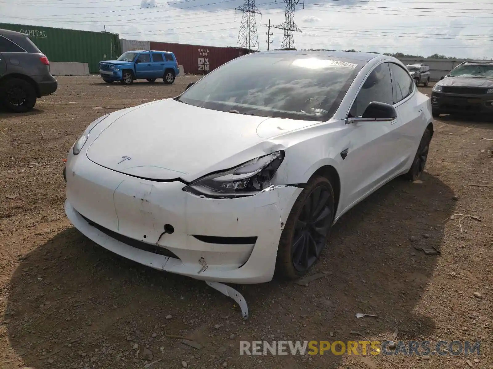 2 Photograph of a damaged car 5YJ3E1EC3LF796336 TESLA MODEL 3 2020