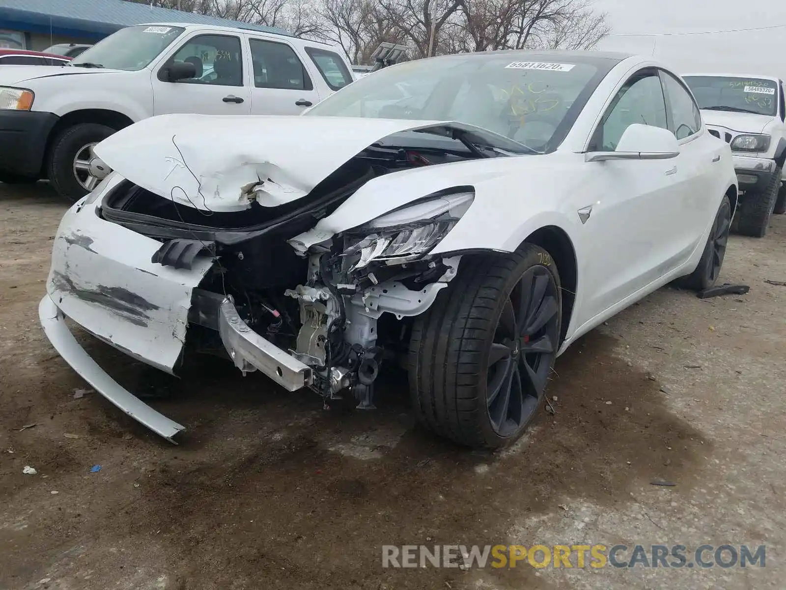 2 Photograph of a damaged car 5YJ3E1EC3LF796529 TESLA MODEL 3 2020