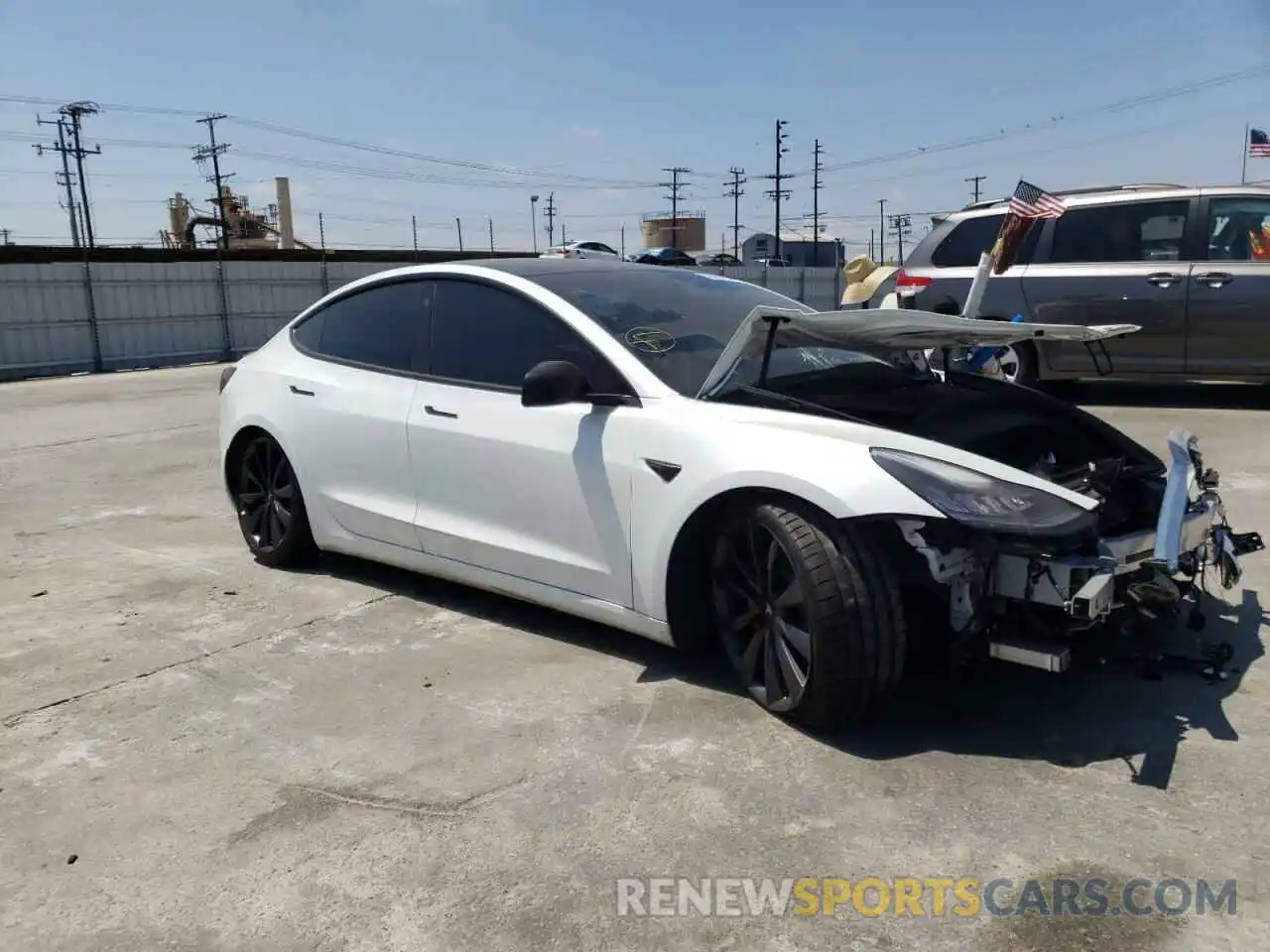 1 Photograph of a damaged car 5YJ3E1EC3LF805519 TESLA MODEL 3 2020