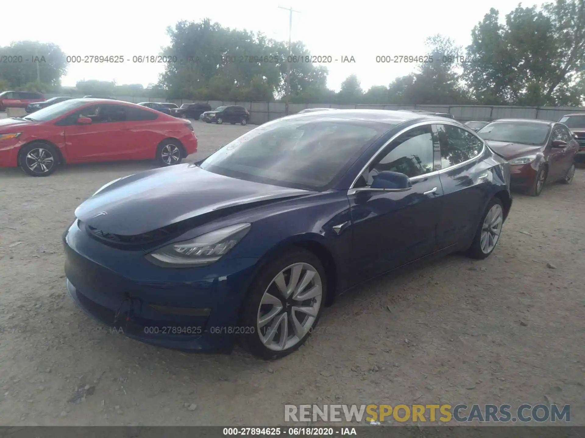 2 Photograph of a damaged car 5YJ3E1EC4LF586876 TESLA MODEL 3 2020