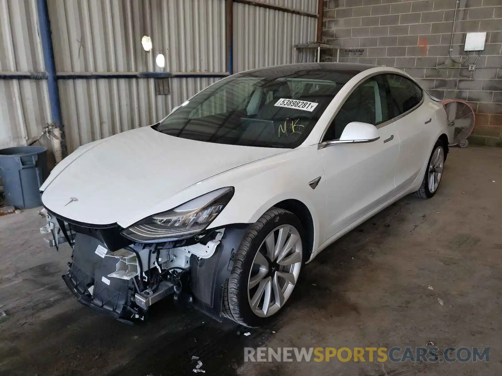 2 Photograph of a damaged car 5YJ3E1EC4LF586943 TESLA MODEL 3 2020