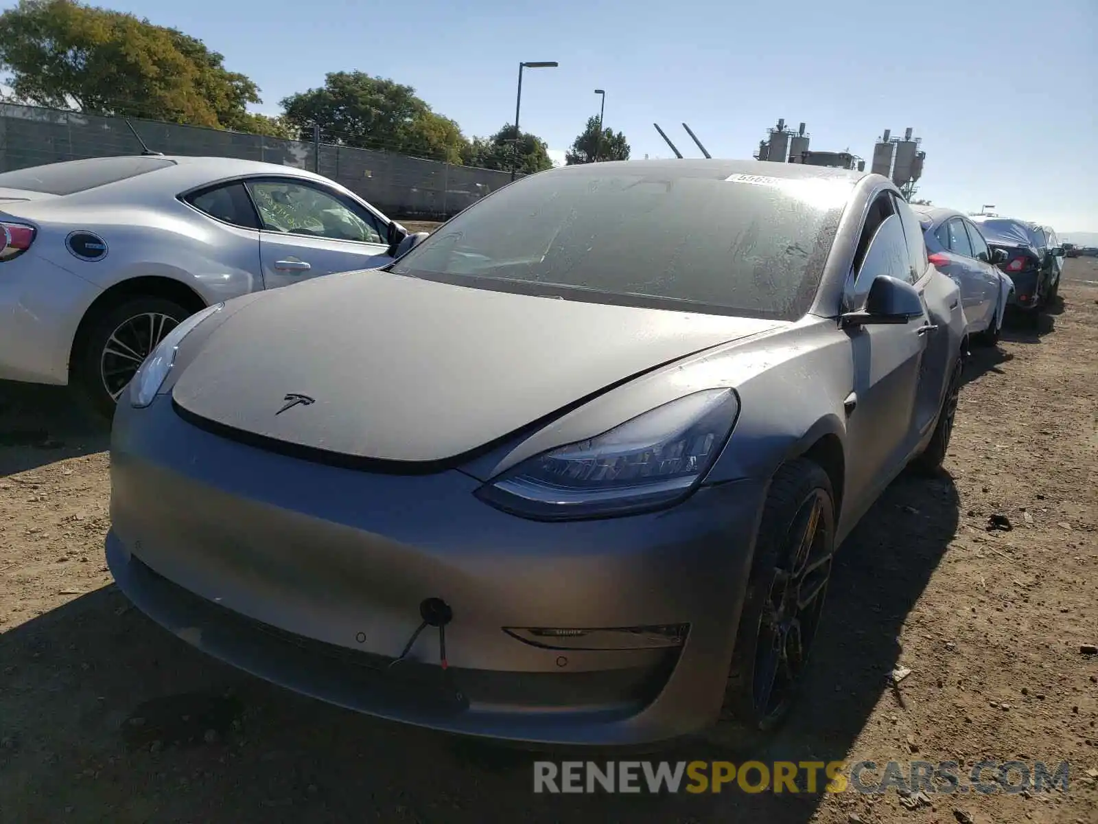 2 Photograph of a damaged car 5YJ3E1EC4LF601375 TESLA MODEL 3 2020