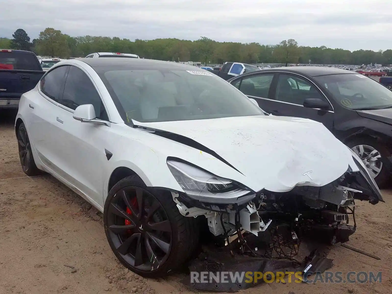 1 Photograph of a damaged car 5YJ3E1EC4LF603630 TESLA MODEL 3 2020