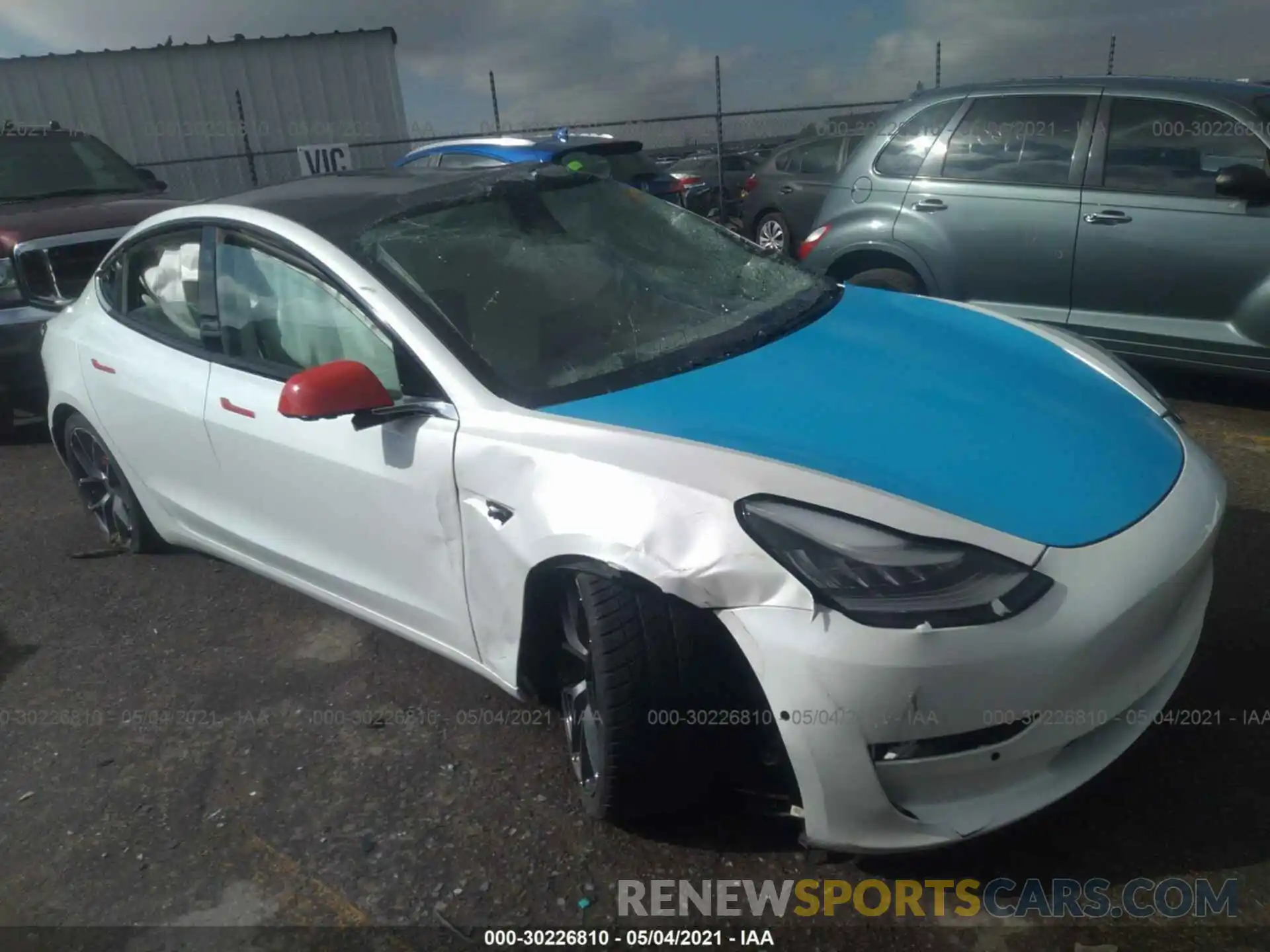 1 Photograph of a damaged car 5YJ3E1EC4LF624963 TESLA MODEL 3 2020