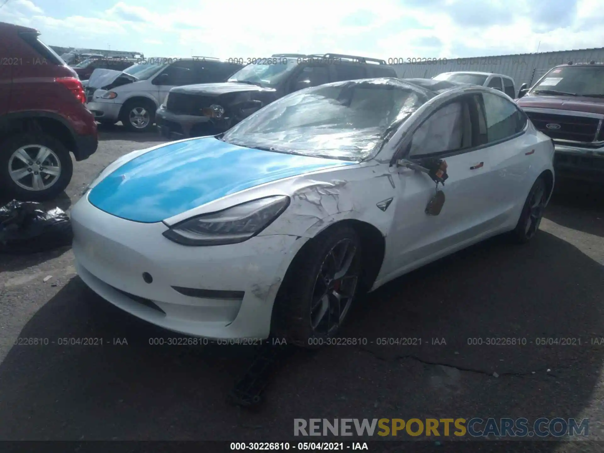 2 Photograph of a damaged car 5YJ3E1EC4LF624963 TESLA MODEL 3 2020