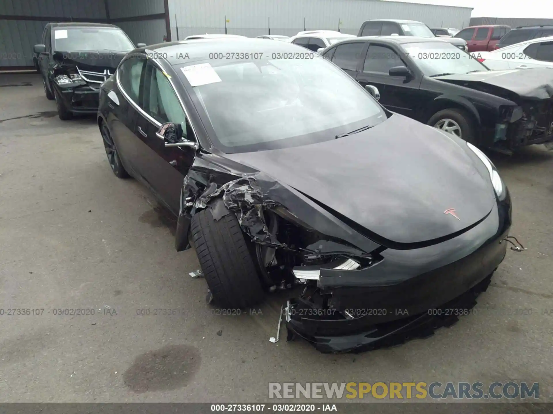 1 Photograph of a damaged car 5YJ3E1EC4LF640726 TESLA MODEL 3 2020