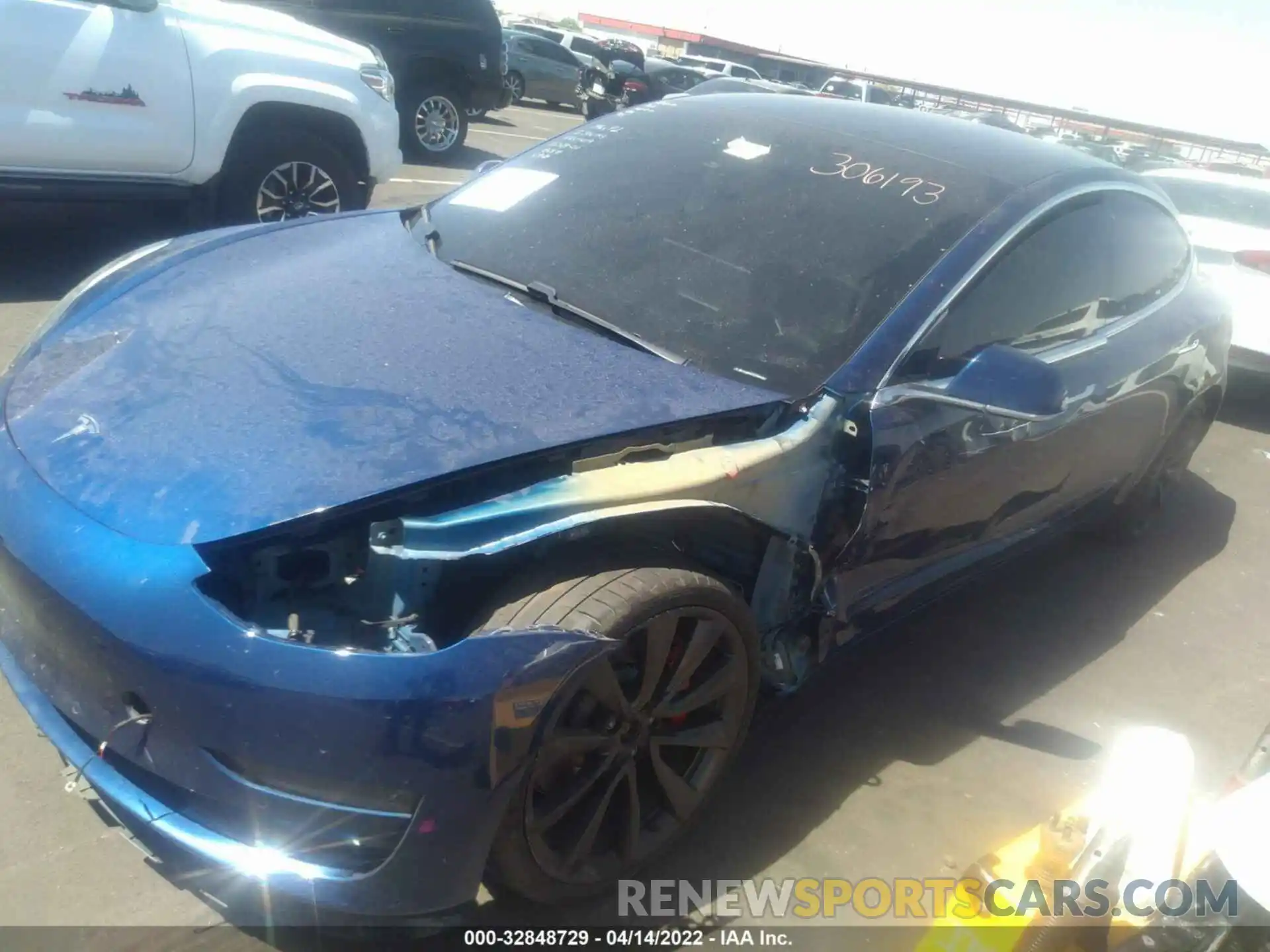 2 Photograph of a damaged car 5YJ3E1EC4LF669479 TESLA MODEL 3 2020