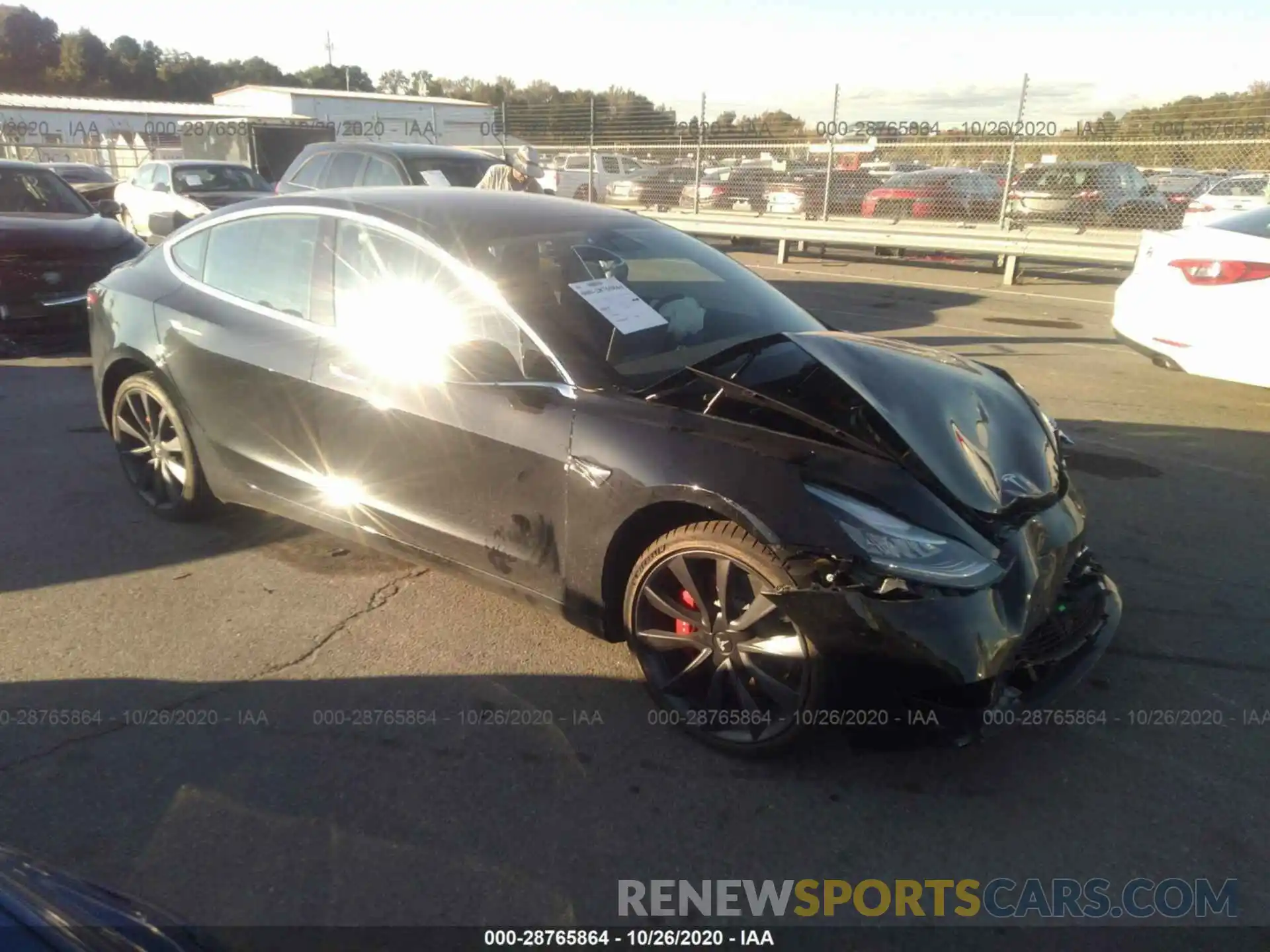 1 Photograph of a damaged car 5YJ3E1EC4LF713142 TESLA MODEL 3 2020