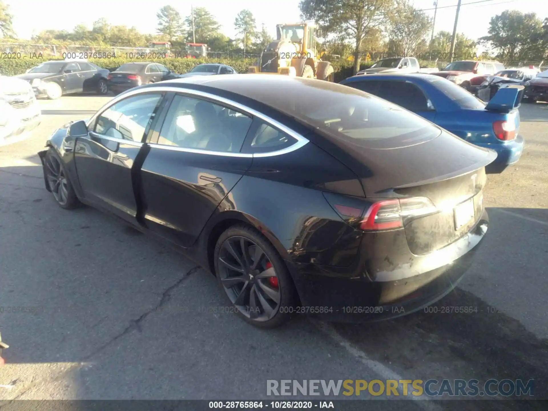 3 Photograph of a damaged car 5YJ3E1EC4LF713142 TESLA MODEL 3 2020