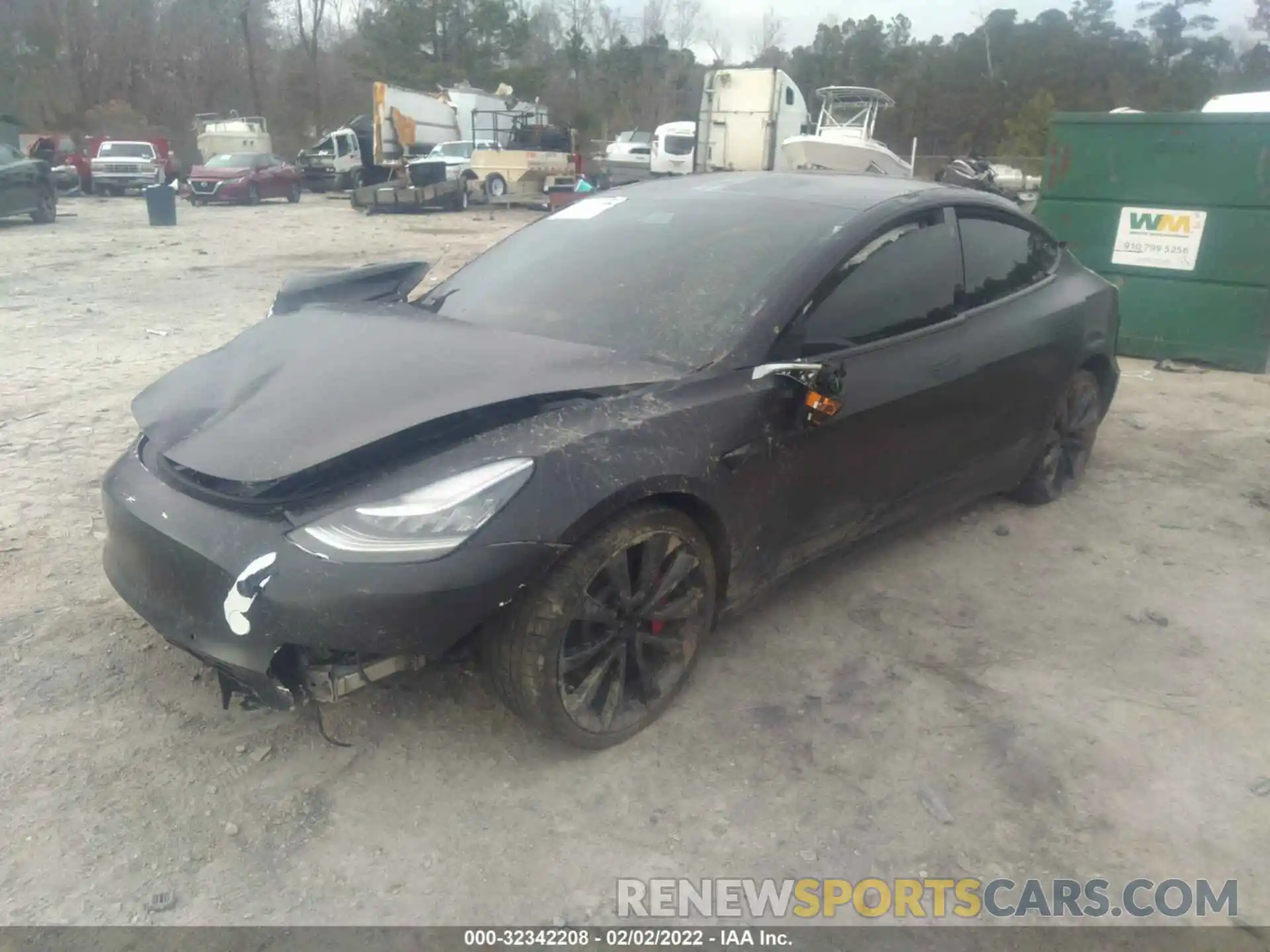 2 Photograph of a damaged car 5YJ3E1EC4LF715019 TESLA MODEL 3 2020