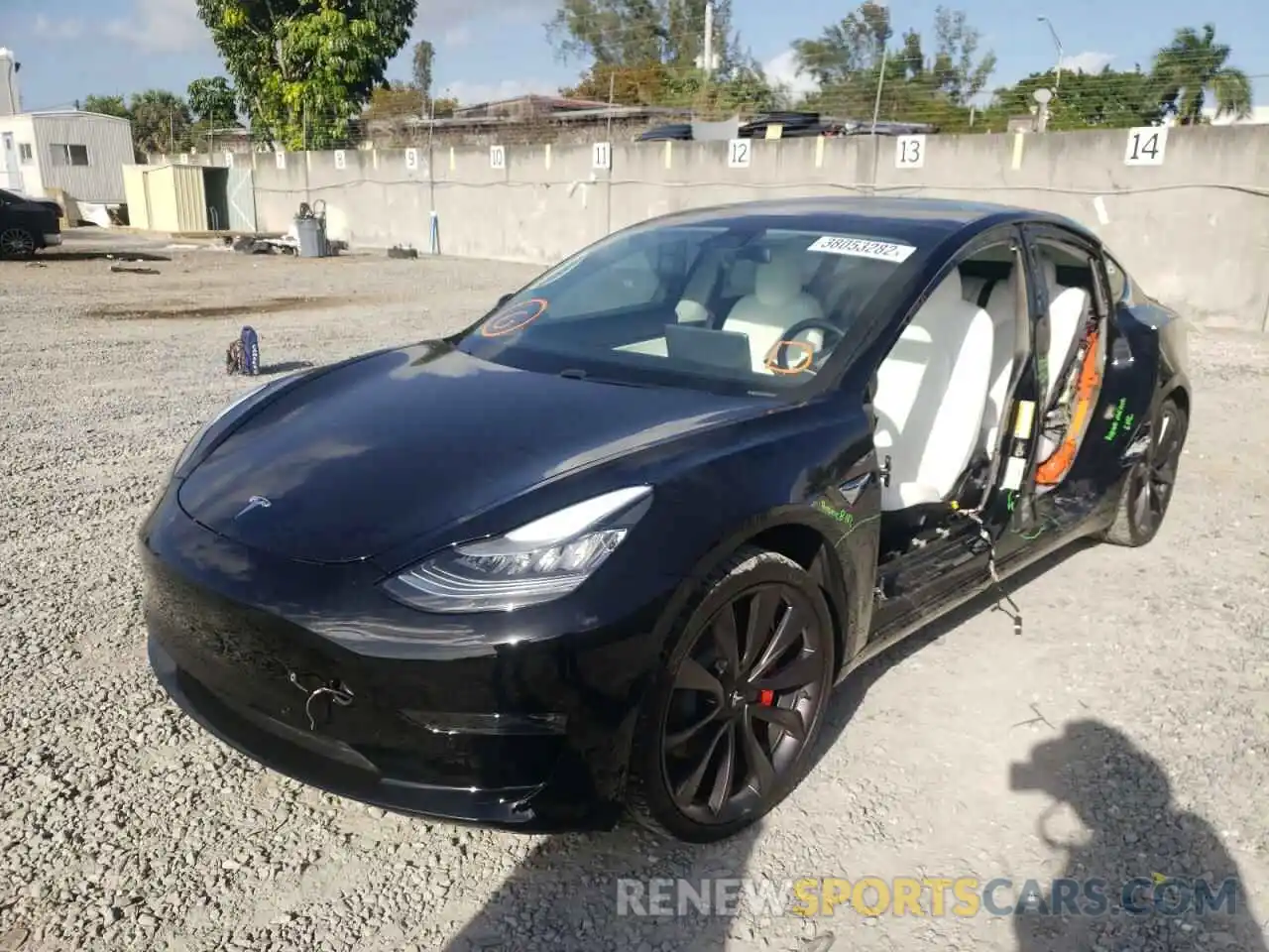 2 Photograph of a damaged car 5YJ3E1EC4LF742382 TESLA MODEL 3 2020