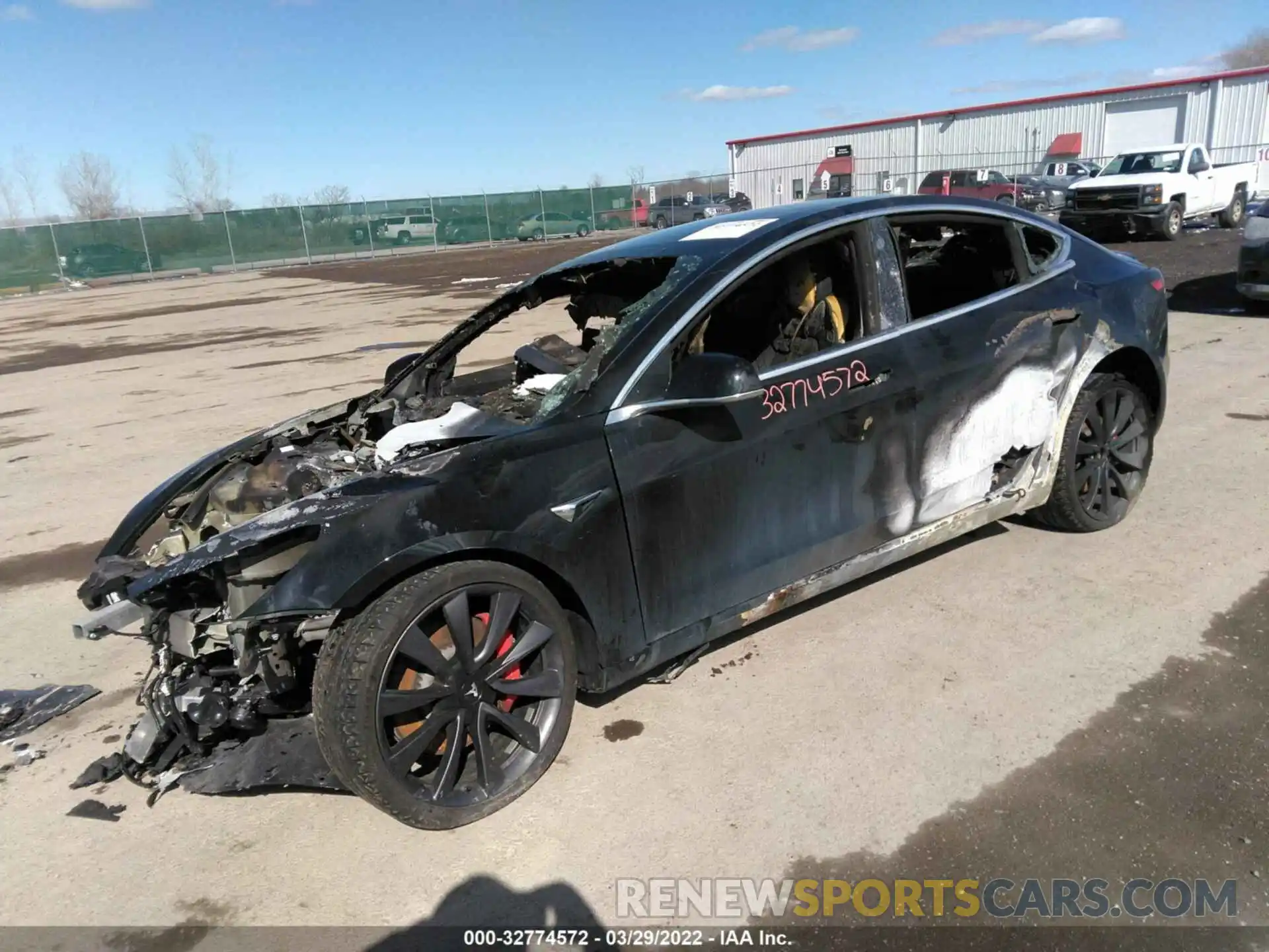 2 Photograph of a damaged car 5YJ3E1EC4LF742530 TESLA MODEL 3 2020