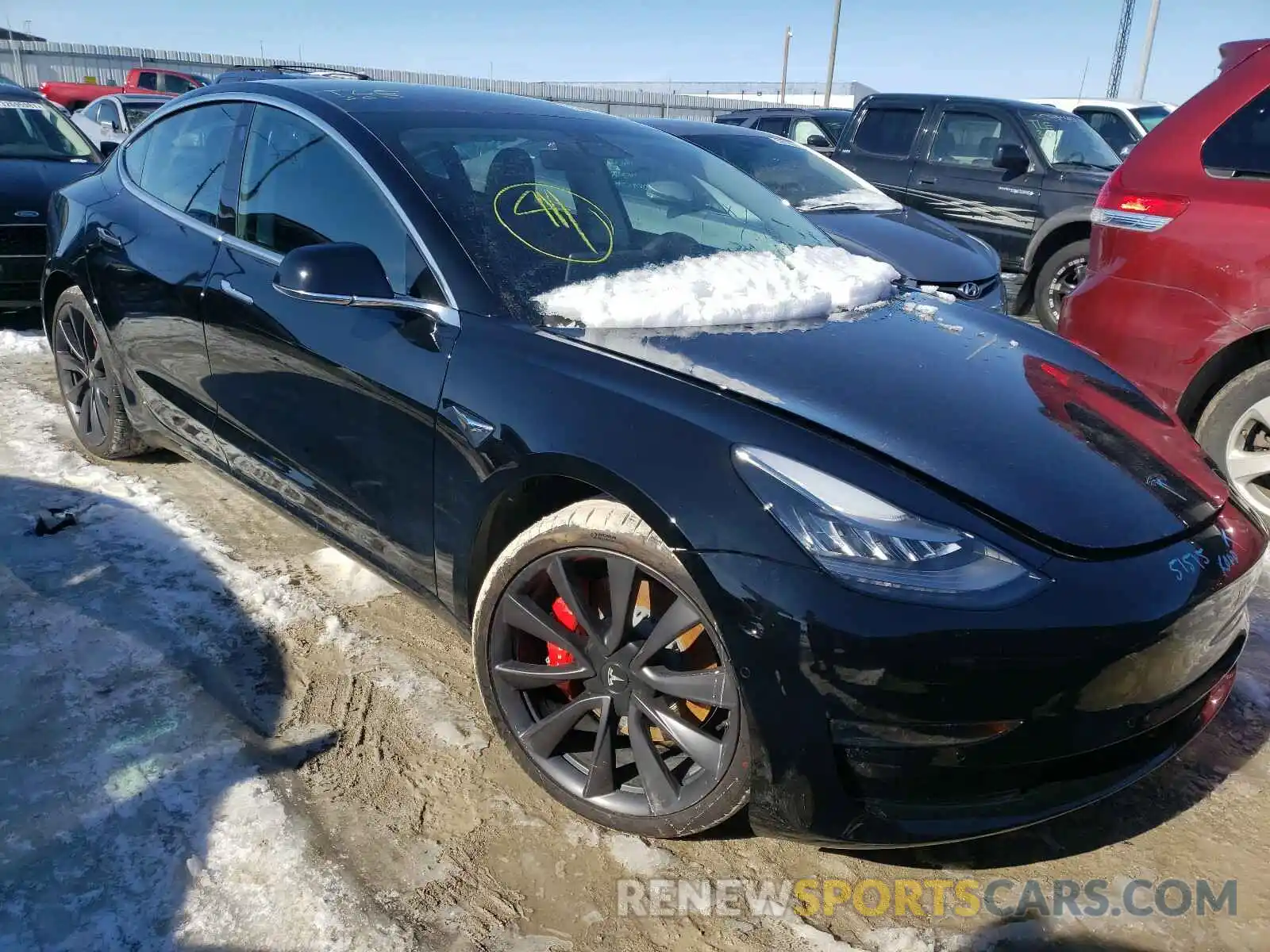 1 Photograph of a damaged car 5YJ3E1EC4LF796183 TESLA MODEL 3 2020