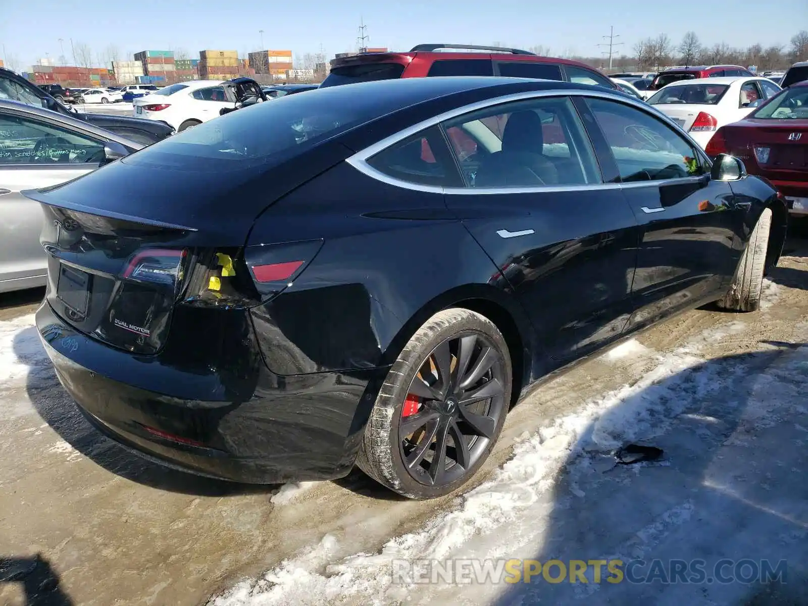 4 Photograph of a damaged car 5YJ3E1EC4LF796183 TESLA MODEL 3 2020