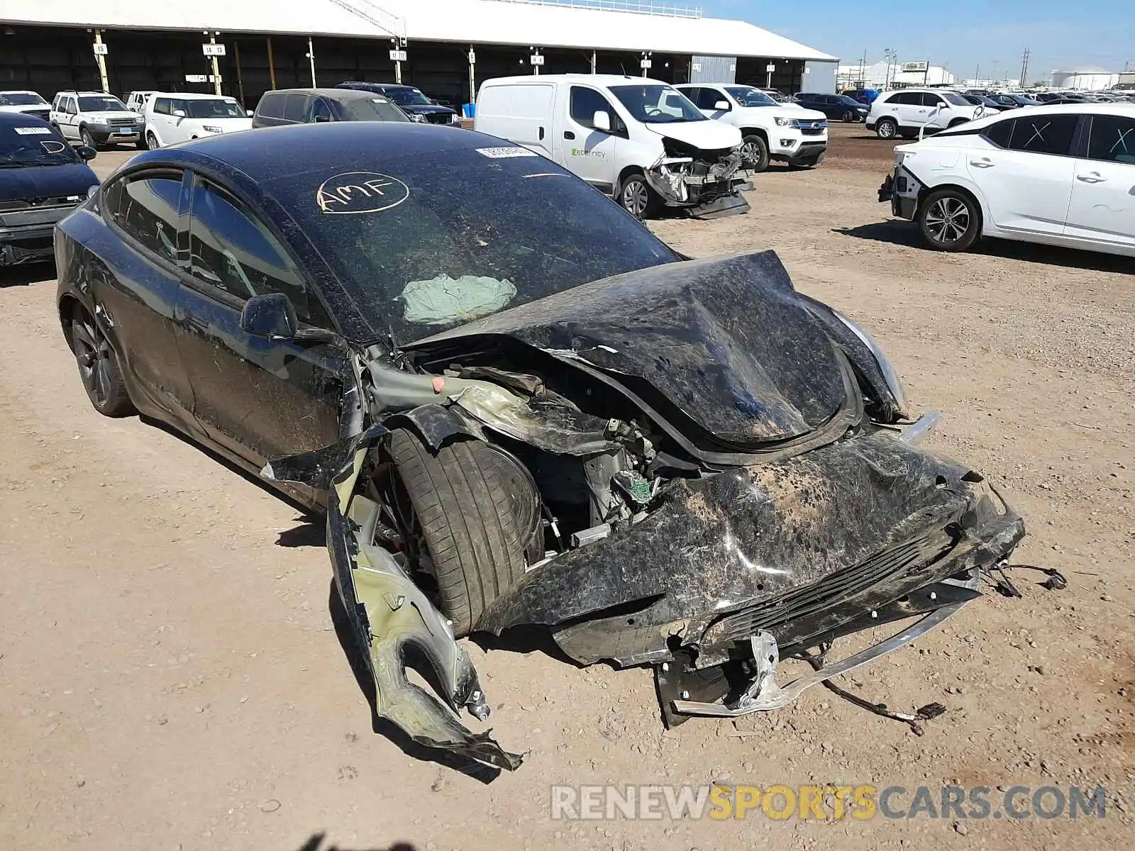 1 Photograph of a damaged car 5YJ3E1EC4LF804640 TESLA MODEL 3 2020
